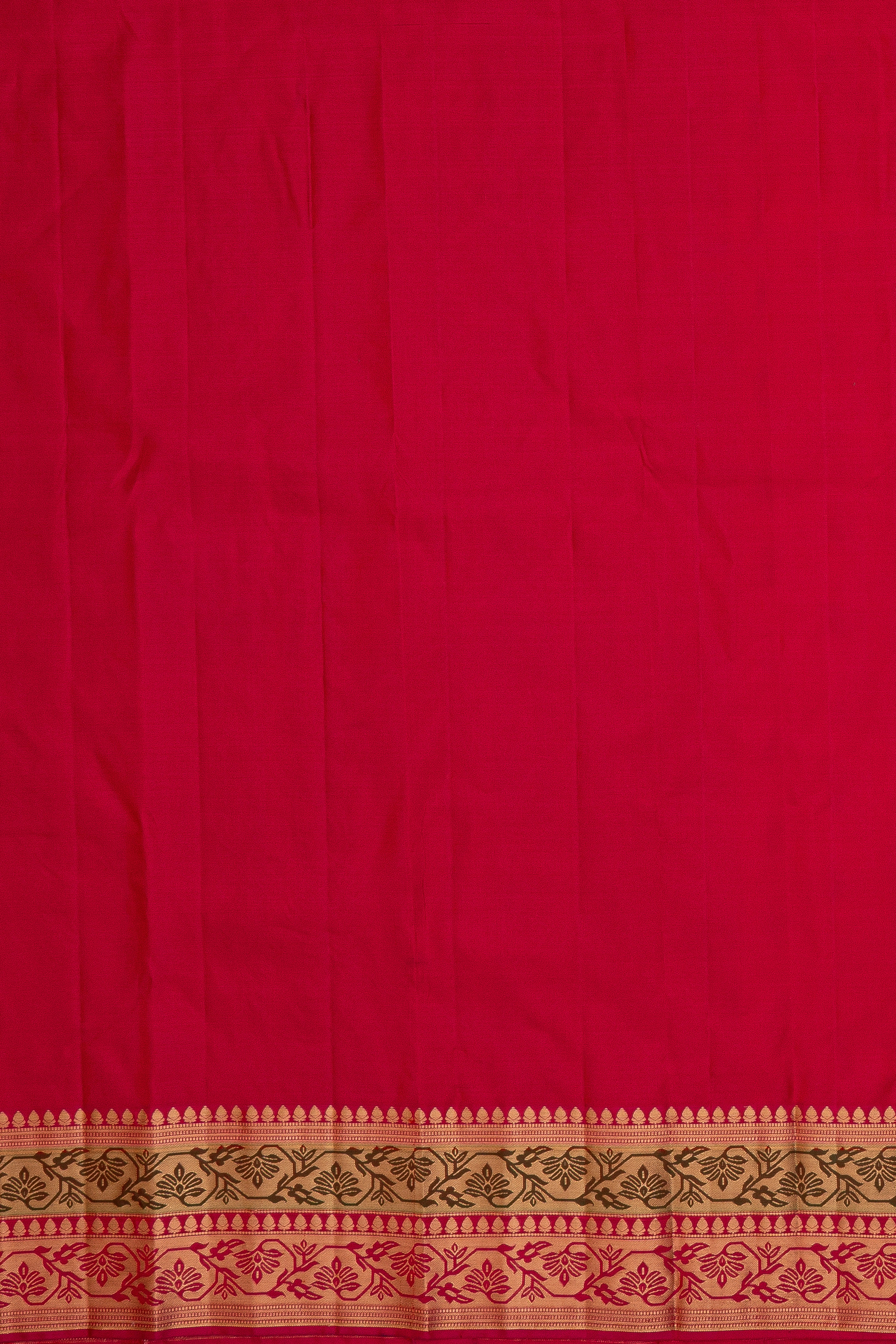 Orange Pure Silk Saree with Asawali border