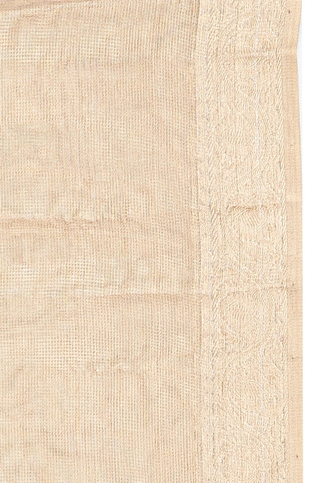 White Gold Tissue Silk Saree with Gota Patti Stonework