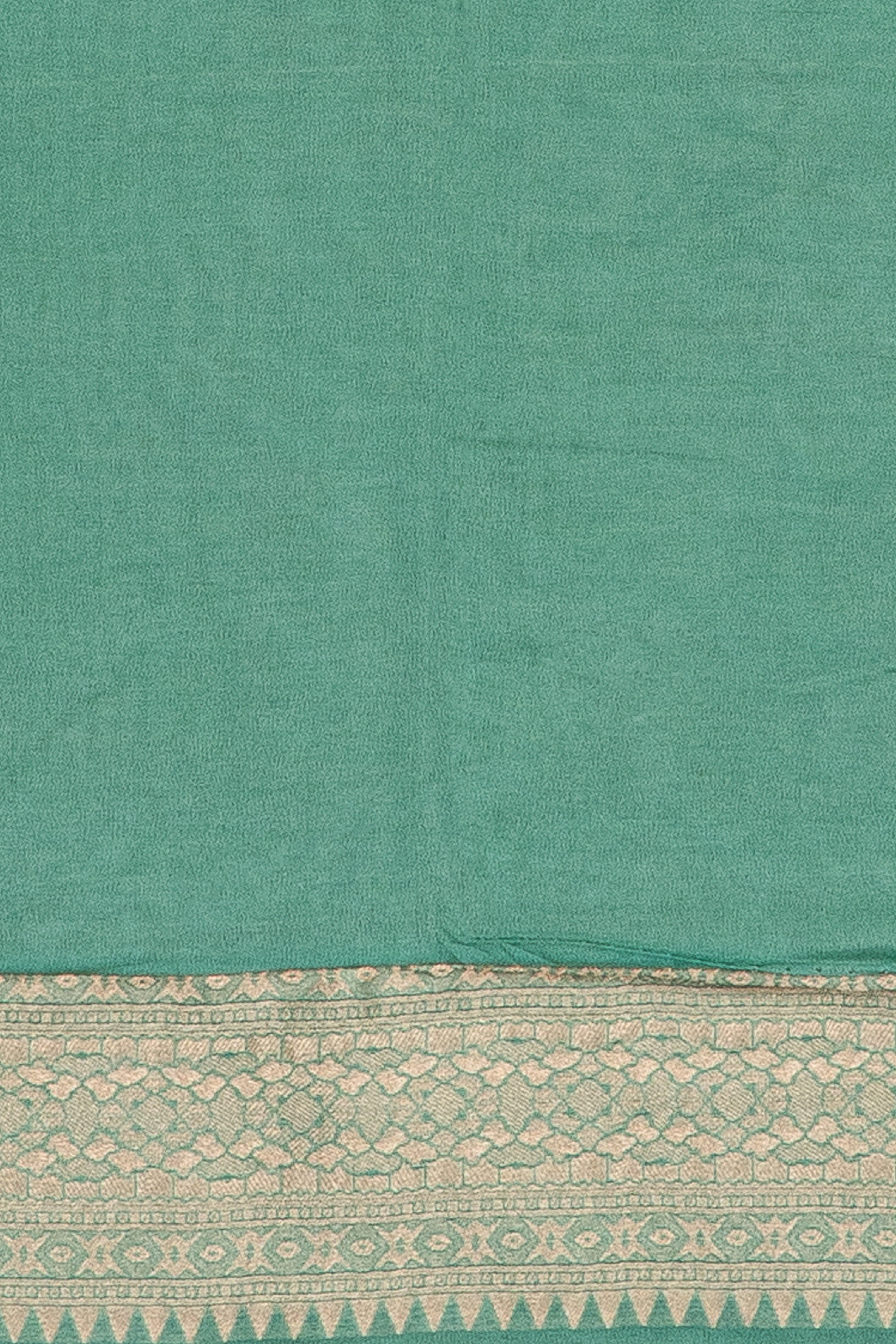 Pastel Green Georgette Saree with Gold Zariwork
