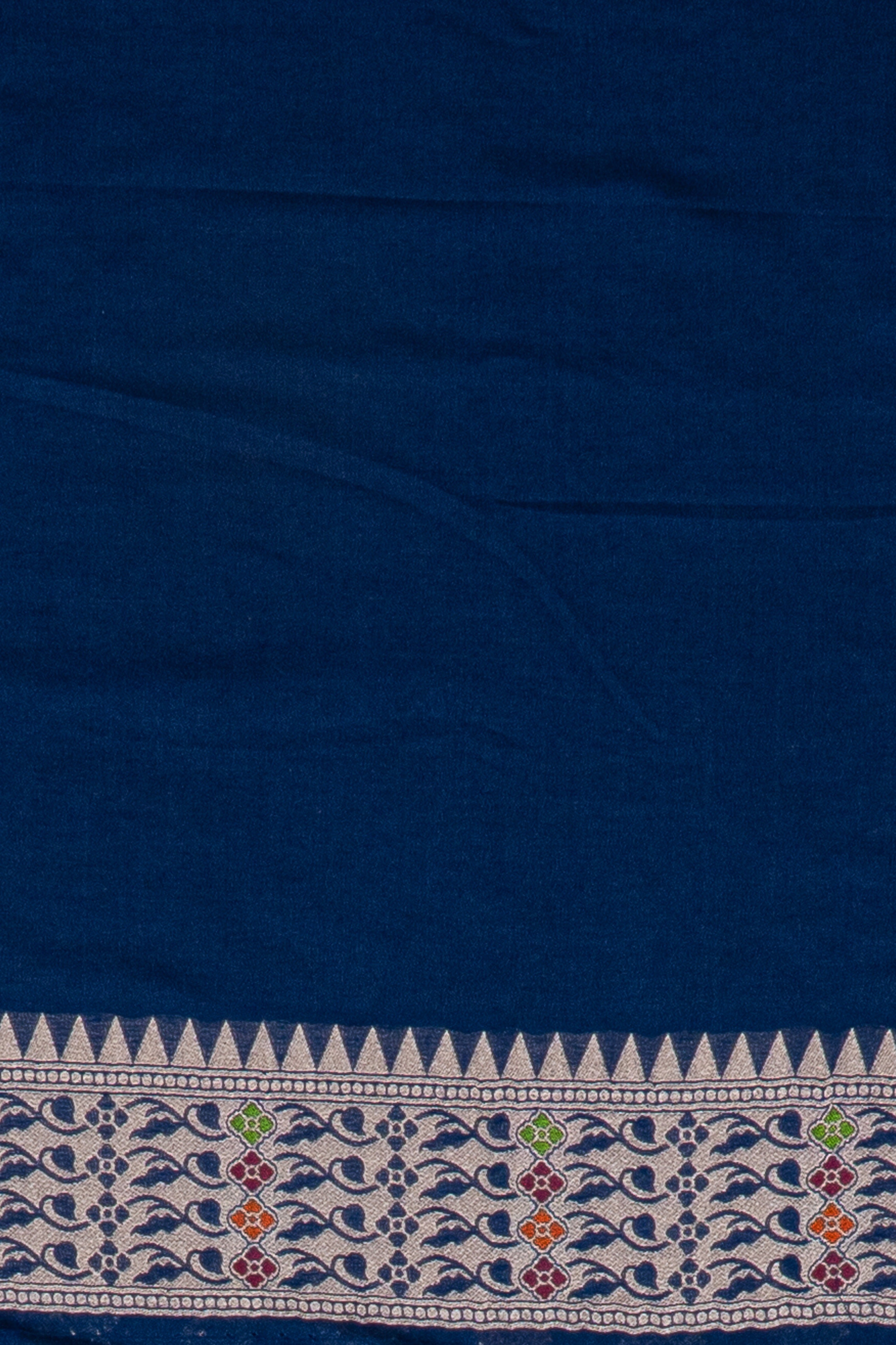 Midnight Blue Georgette Saree with Silver Zariwork