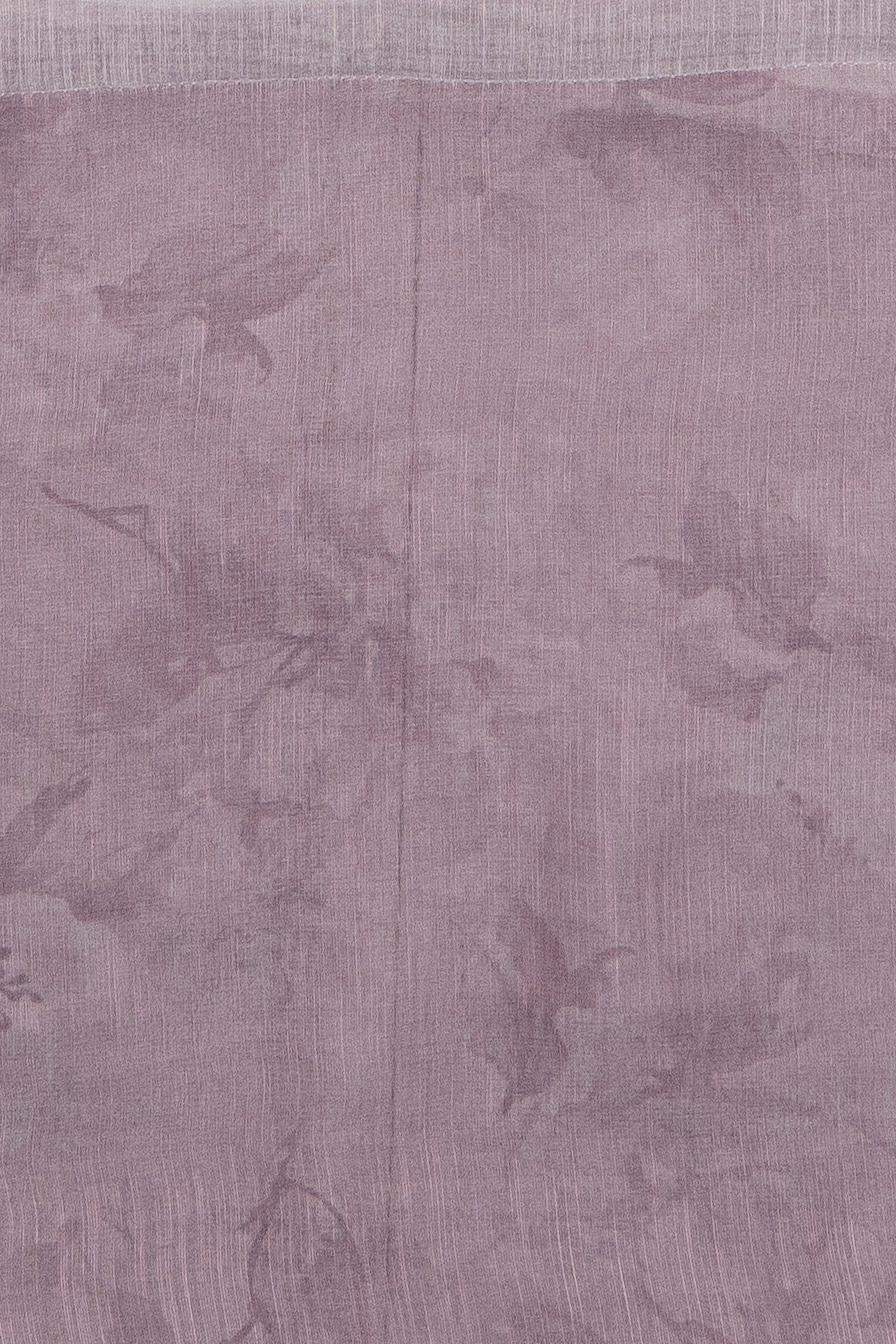 Pastel Purple Tussar Silk Saree with Floral print