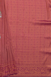 Plum Purple Soft Silk Saree with Floral motifs