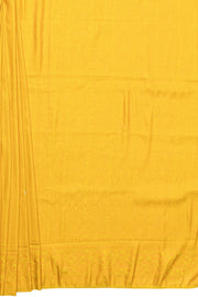 Yellow Soft Silk Saree with Floral motifs