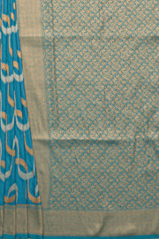 Aqua Blue Soft Silk Saree