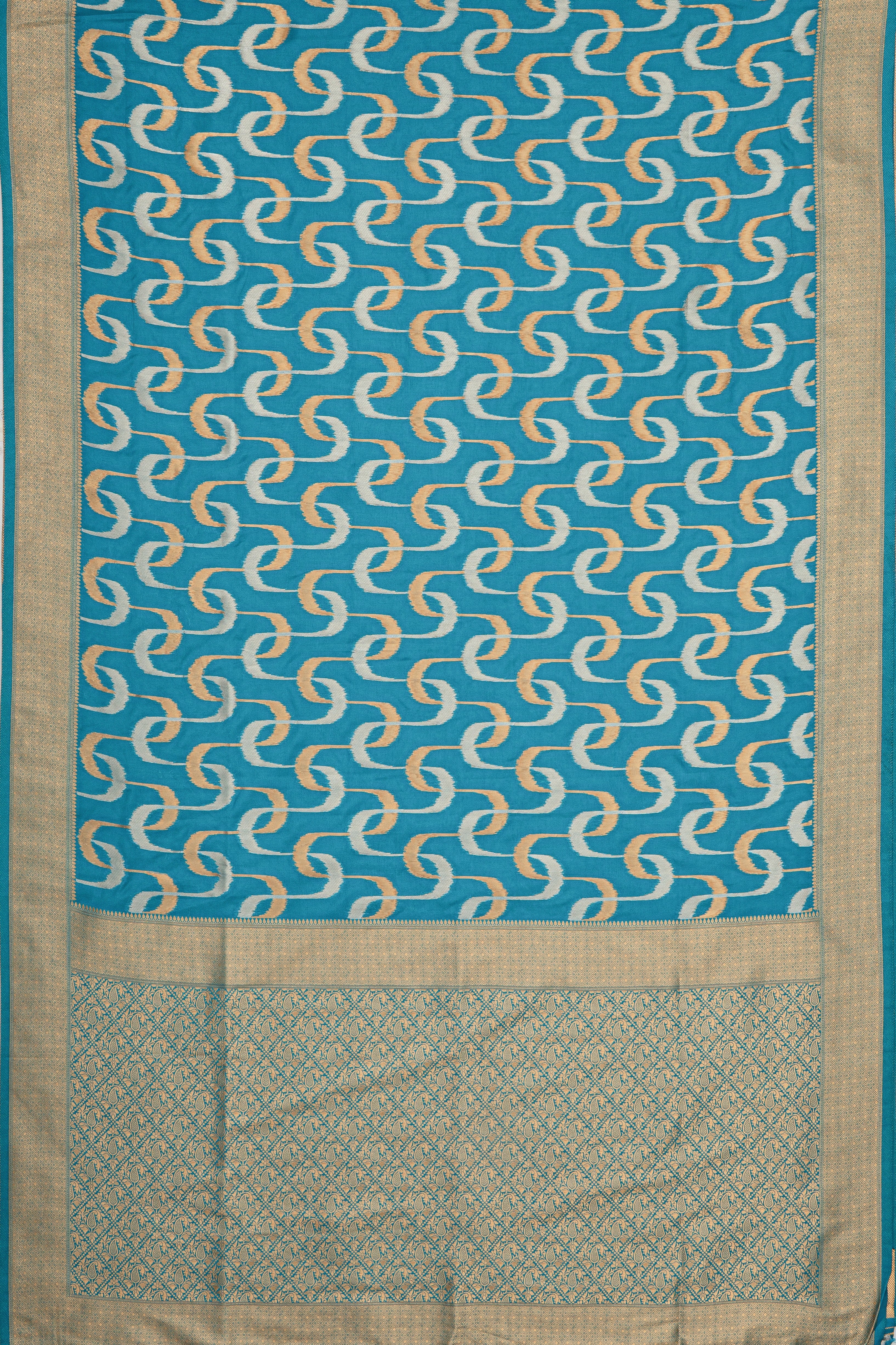 Aqua Blue Soft Silk Saree