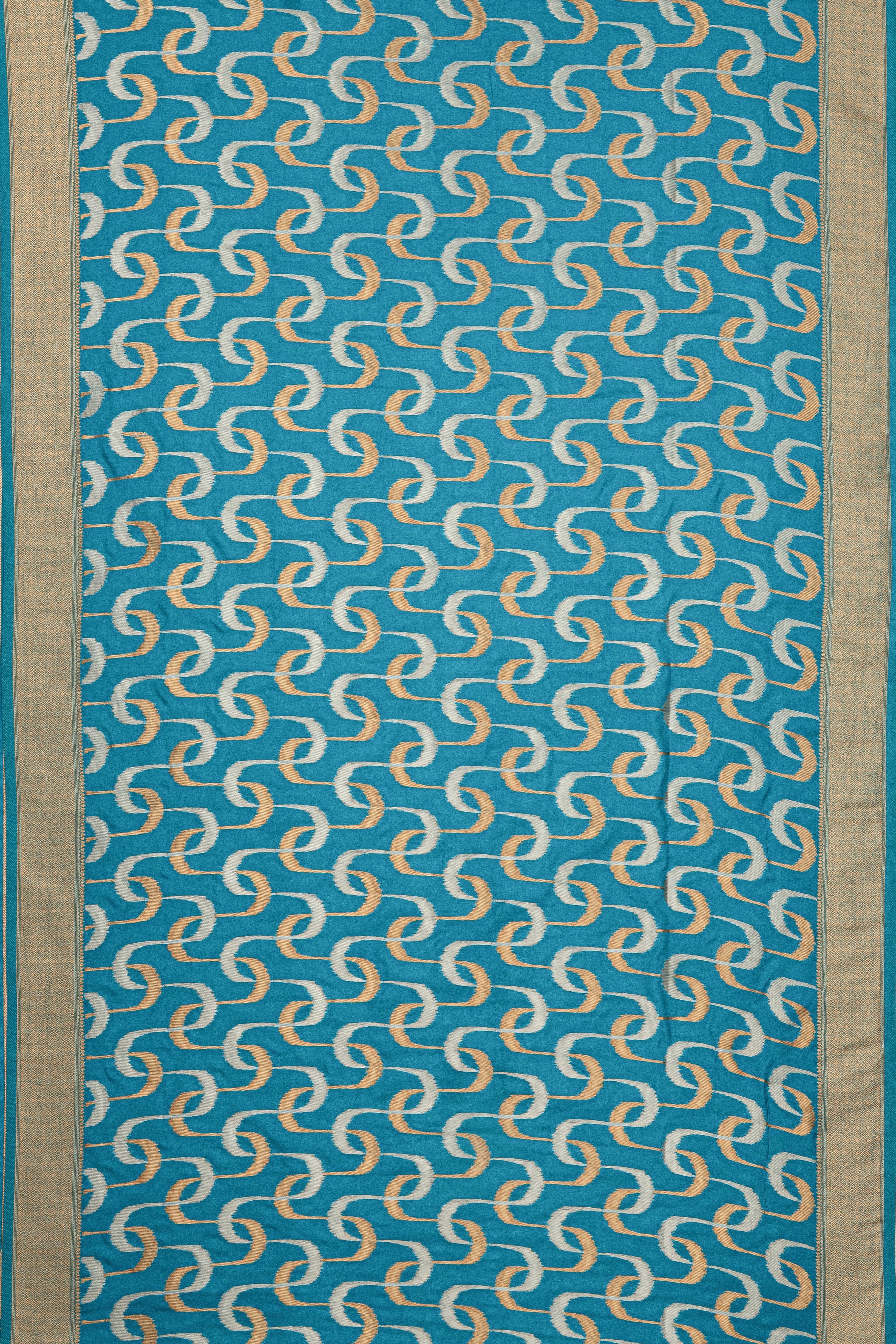 Aqua Blue Soft Silk Saree