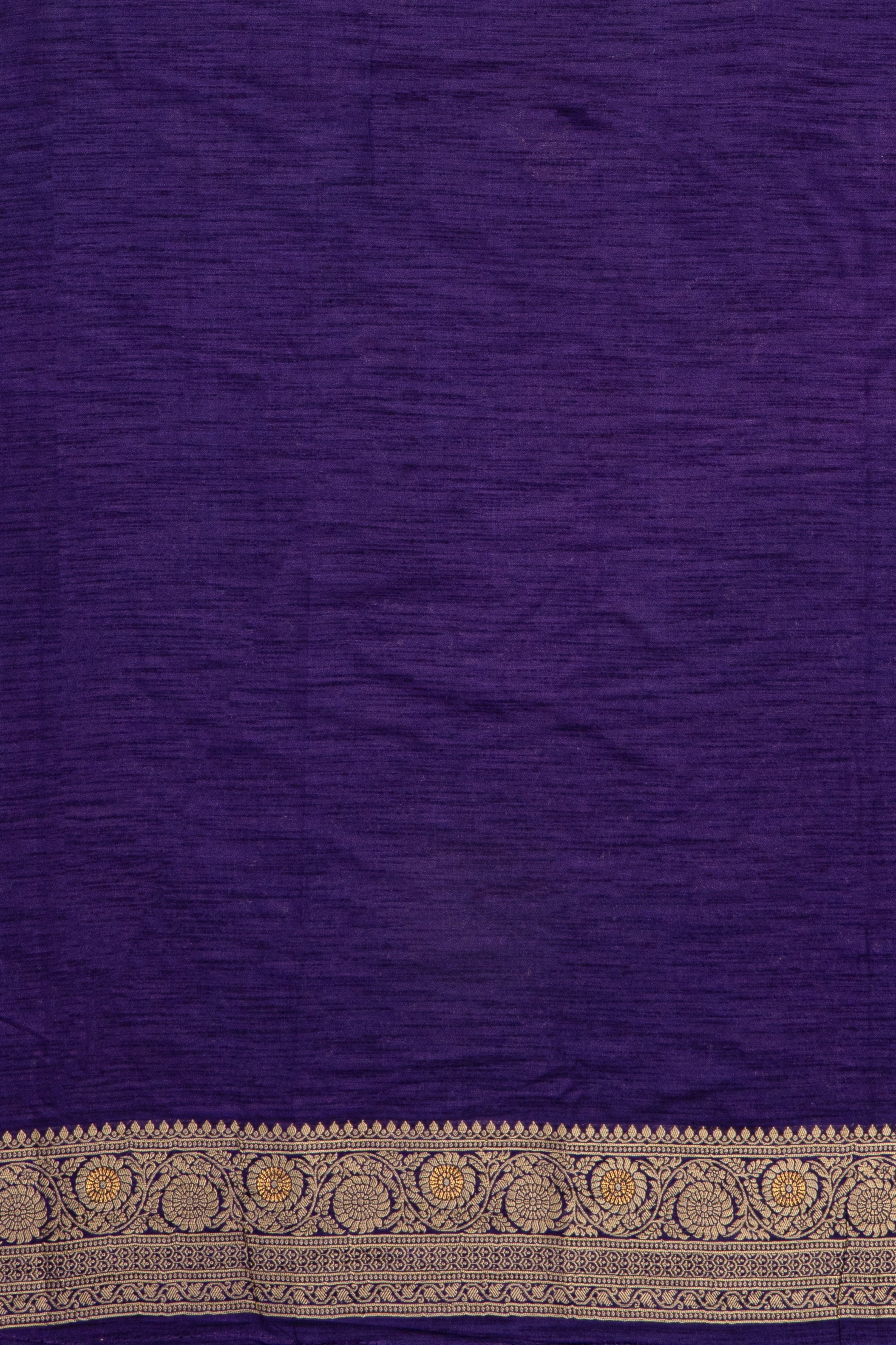 Deep Purple Jute Silk Saree with Gold Zariwork
