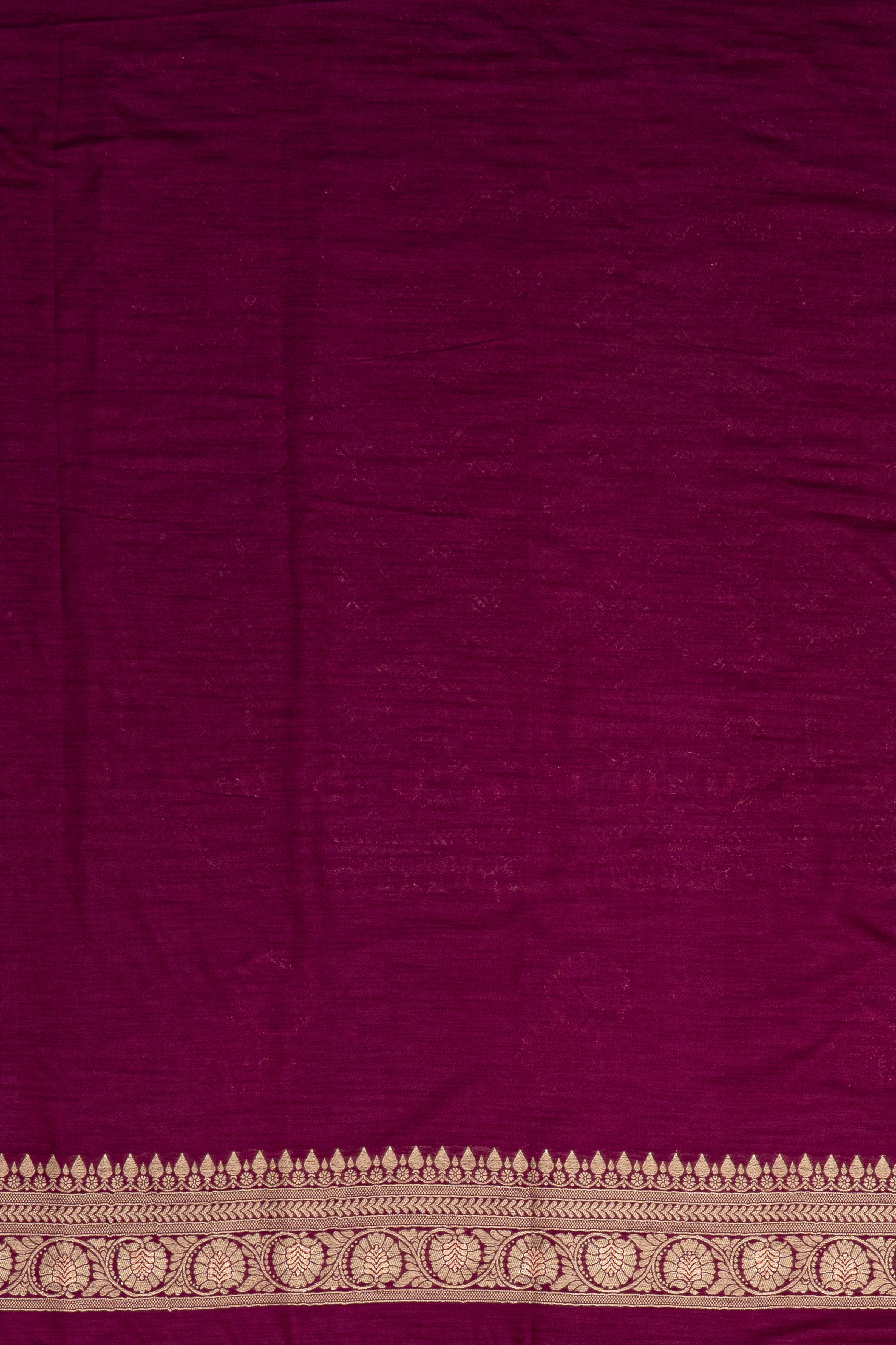 Rich Purple Jute Silk Saree with Gold and Copper Zariwork