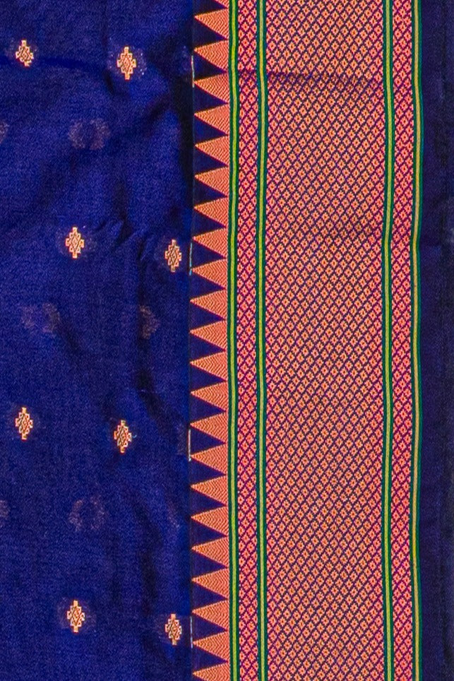 Deep Purple Apurva Silk Paithani Saree with Chattai border