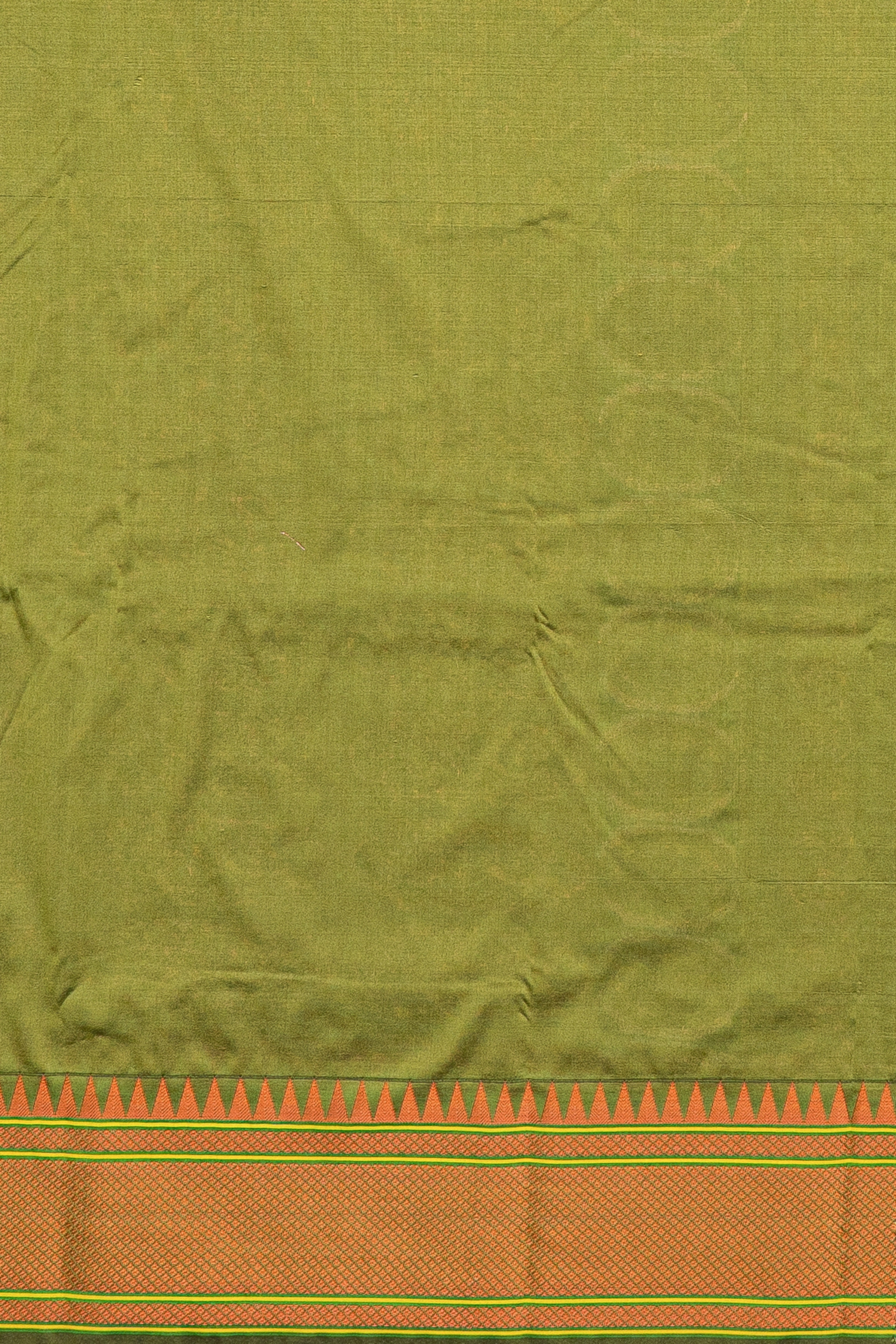 Henna Green Apurva Silk Paithani Saree with Chattai border