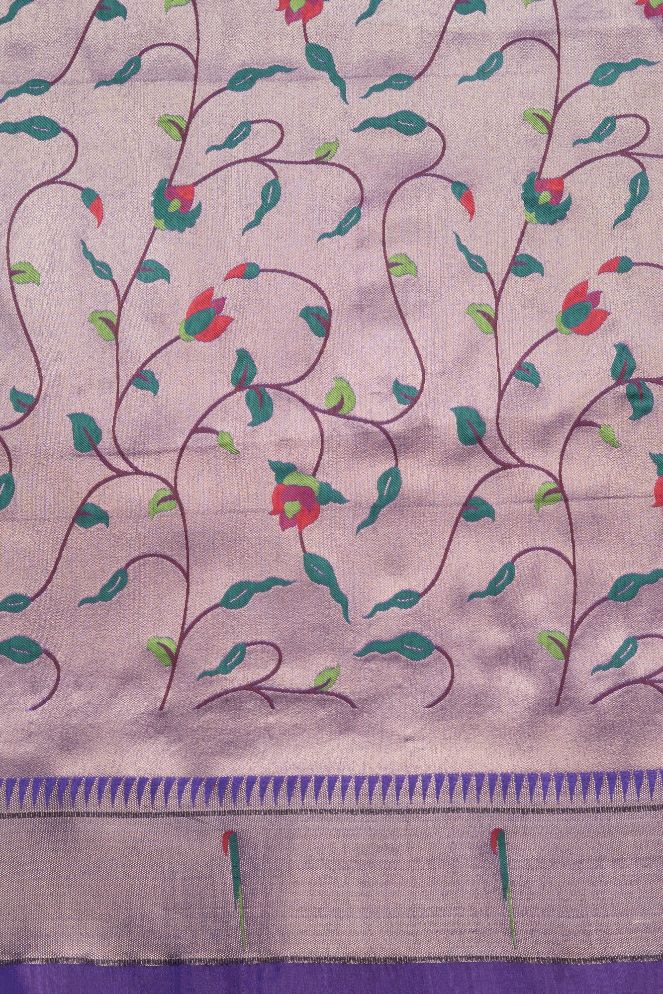 Royal Purple Tussar Silk Paithani Saree