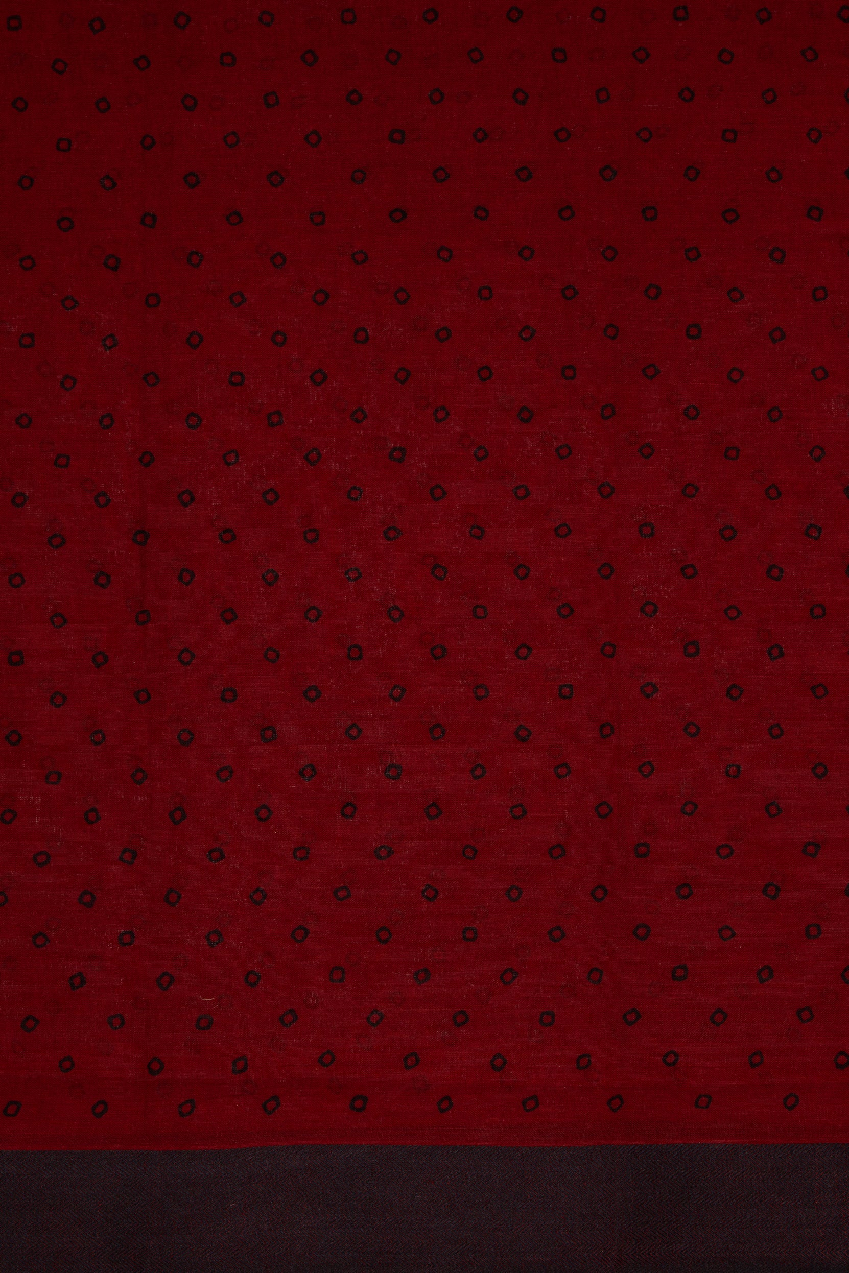 Red Cotton Saree with Batik Print