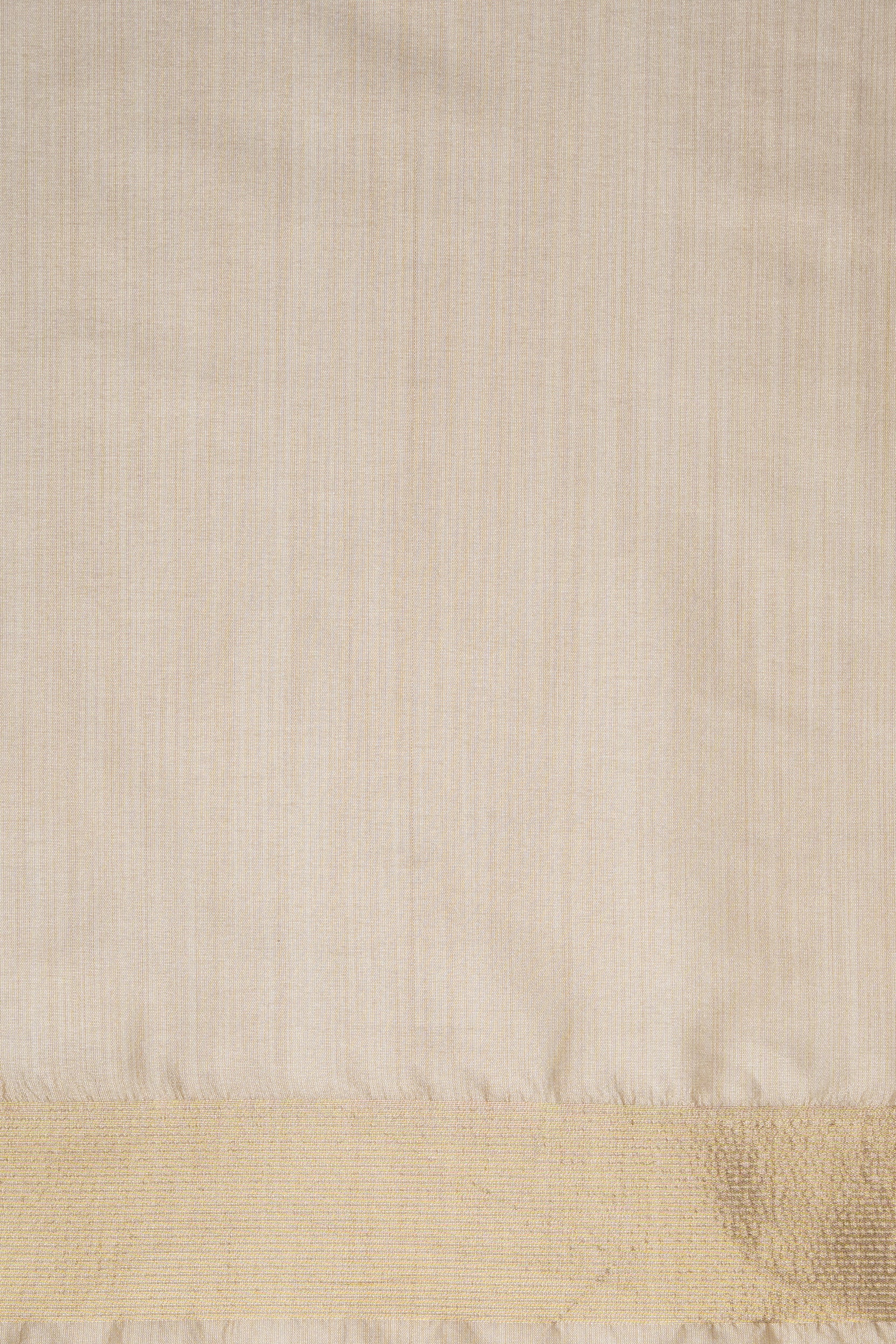 Cream Katan Silk Saree