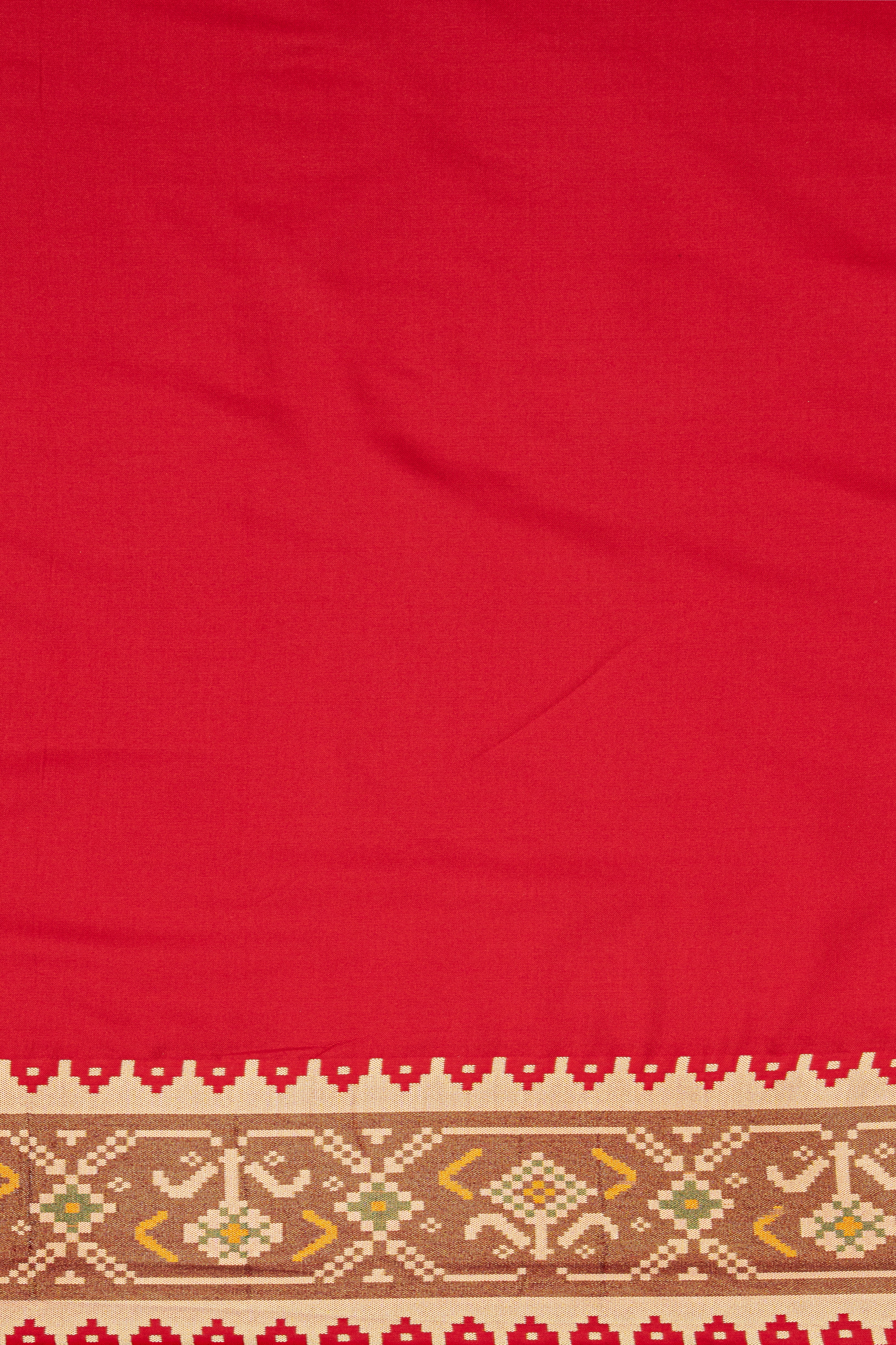 Bottle Green Katan Silk Patola Saree