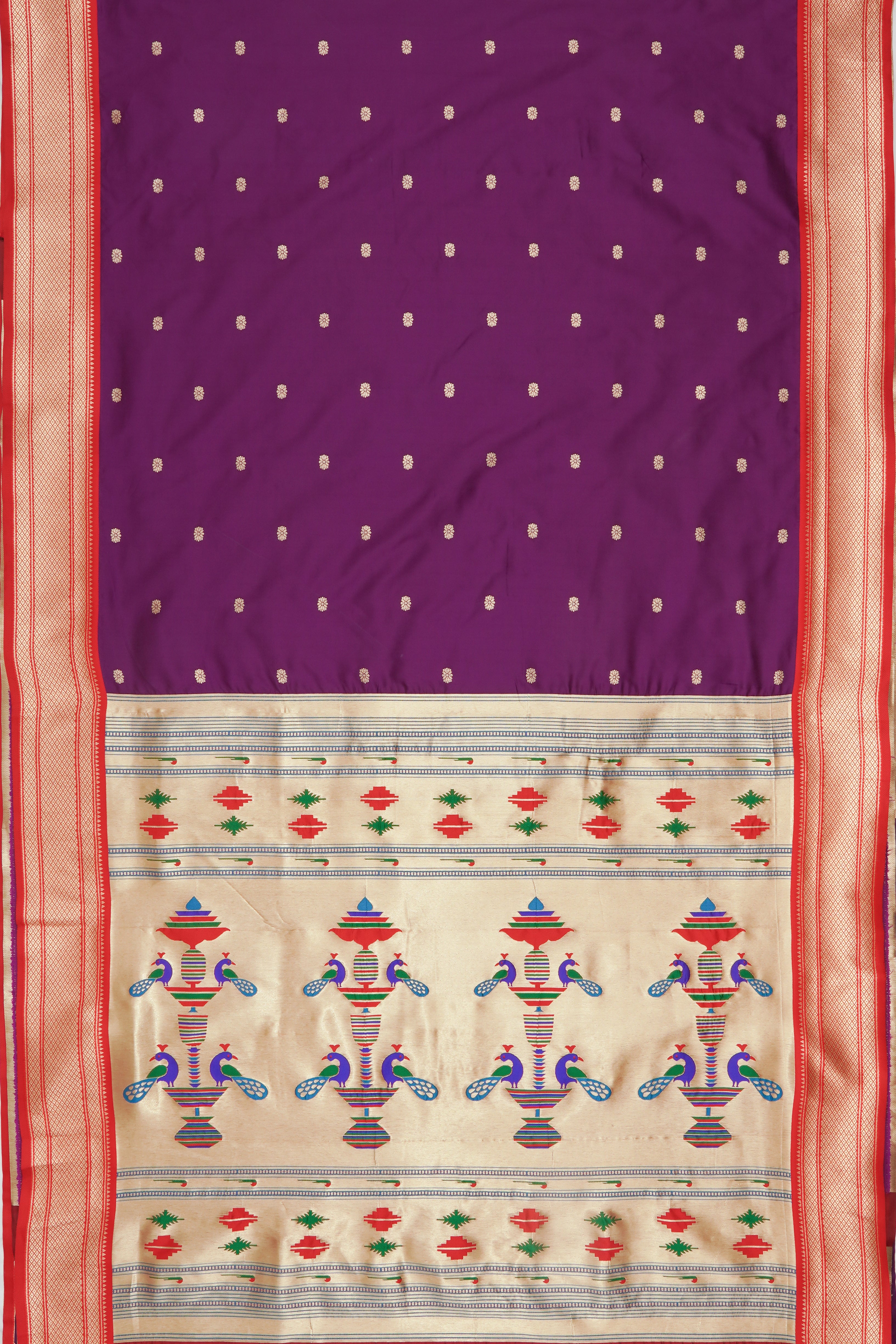 Purple Apurva Silk Paithani Saree