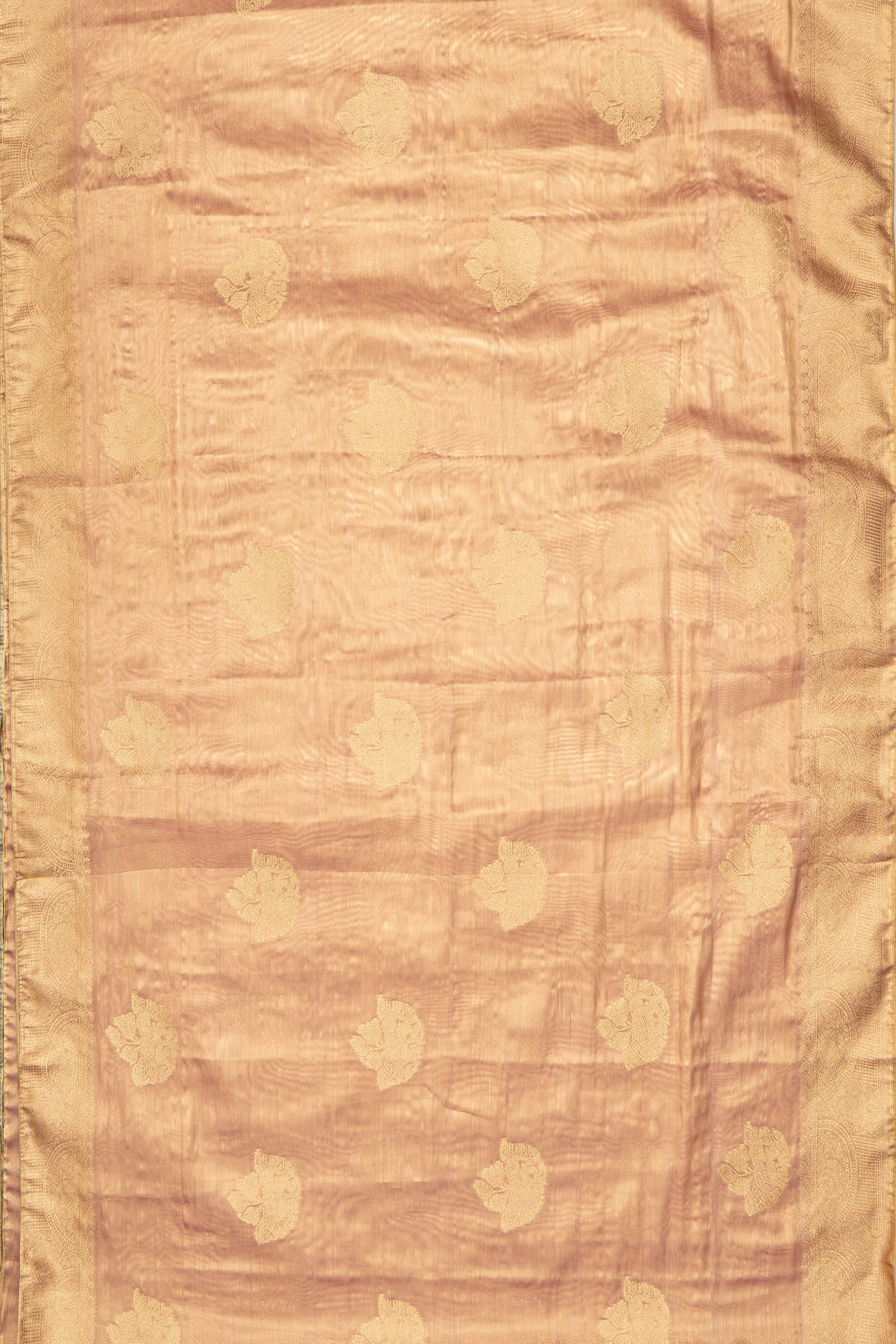 Pastel Pink Tissue Silk Kanjivaram Saree