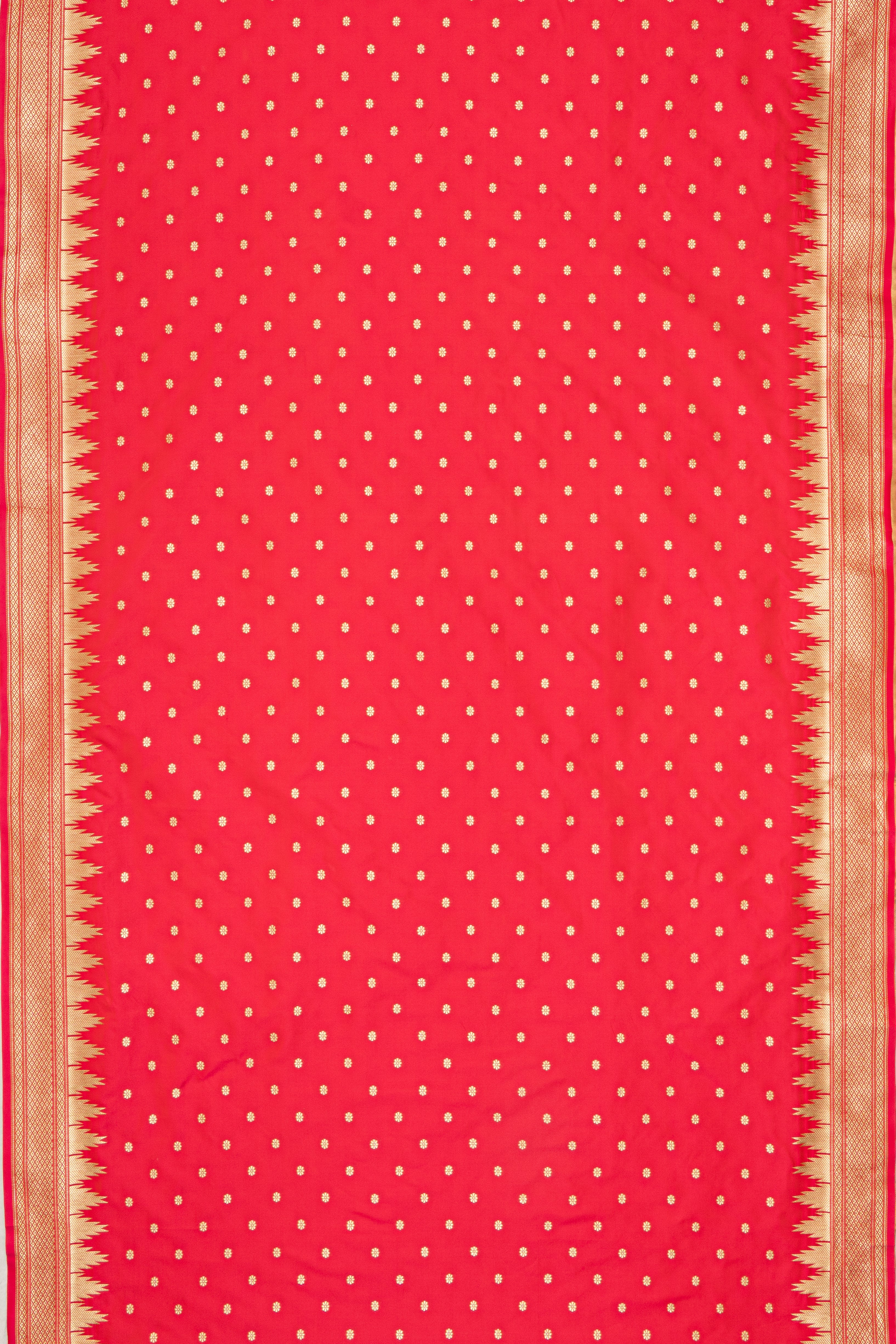 Red Katan Silk Paithani Saree with Irkal border