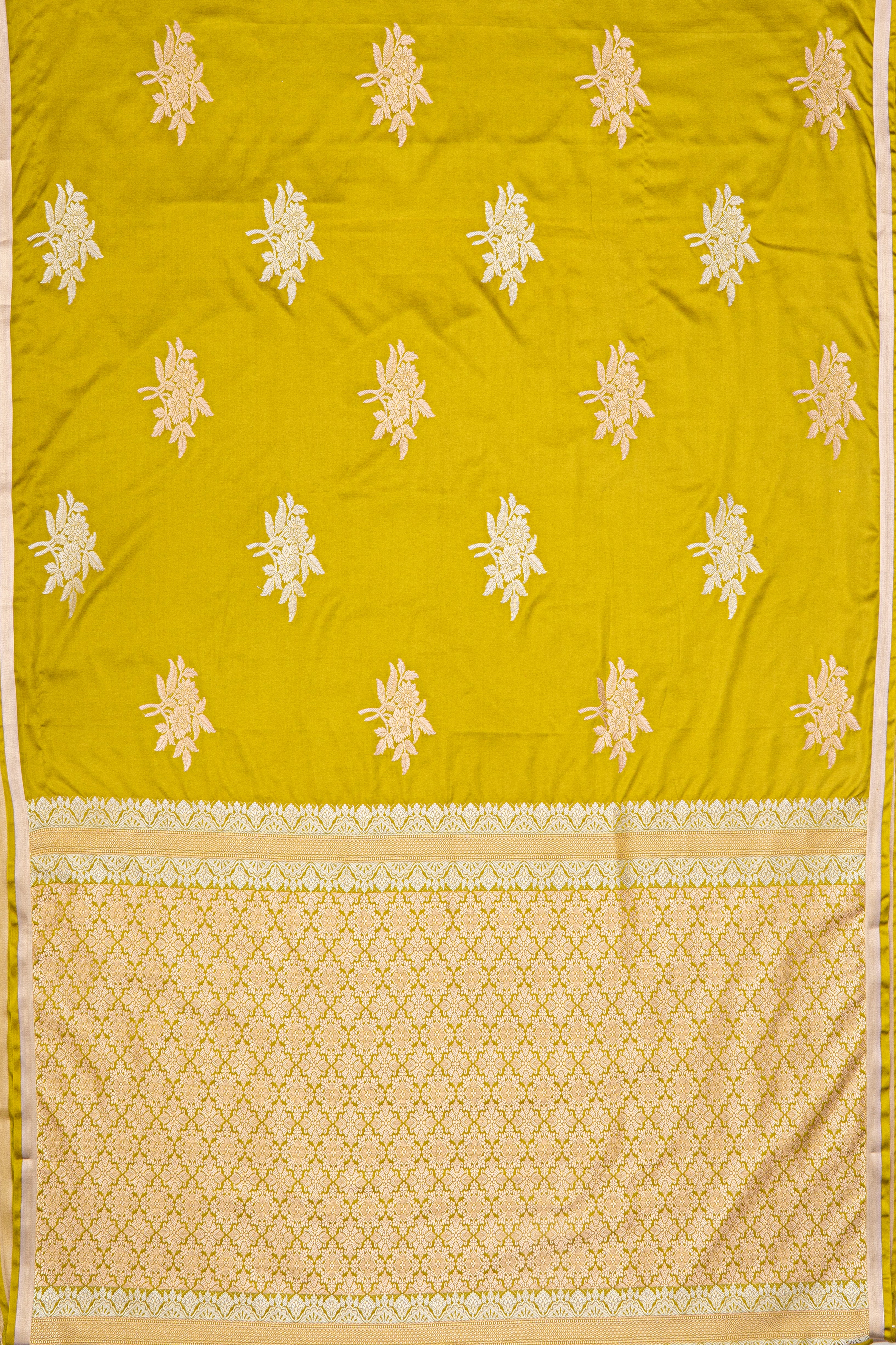 Lime Green Soft Silk Saree