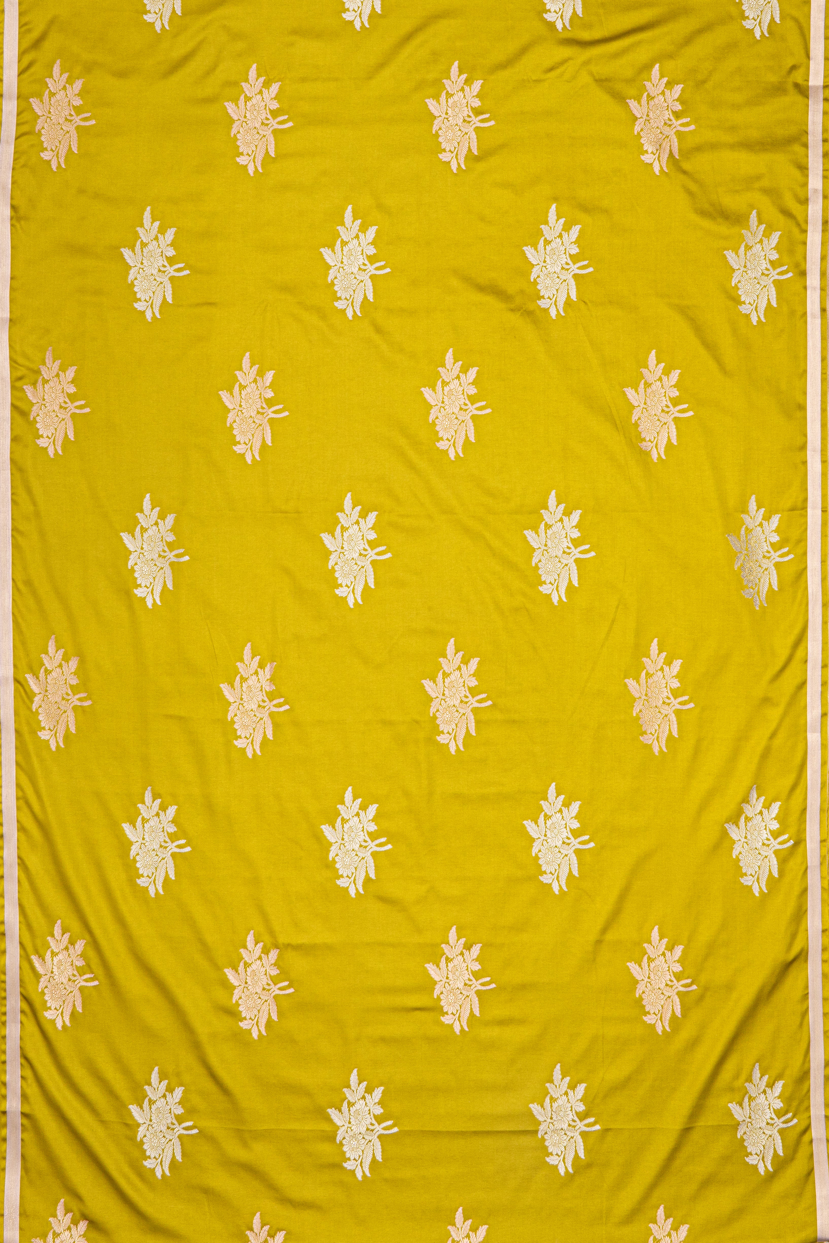 Lime Green Soft Silk Saree