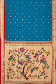 Blue Katan Silk Pathani with Munya border