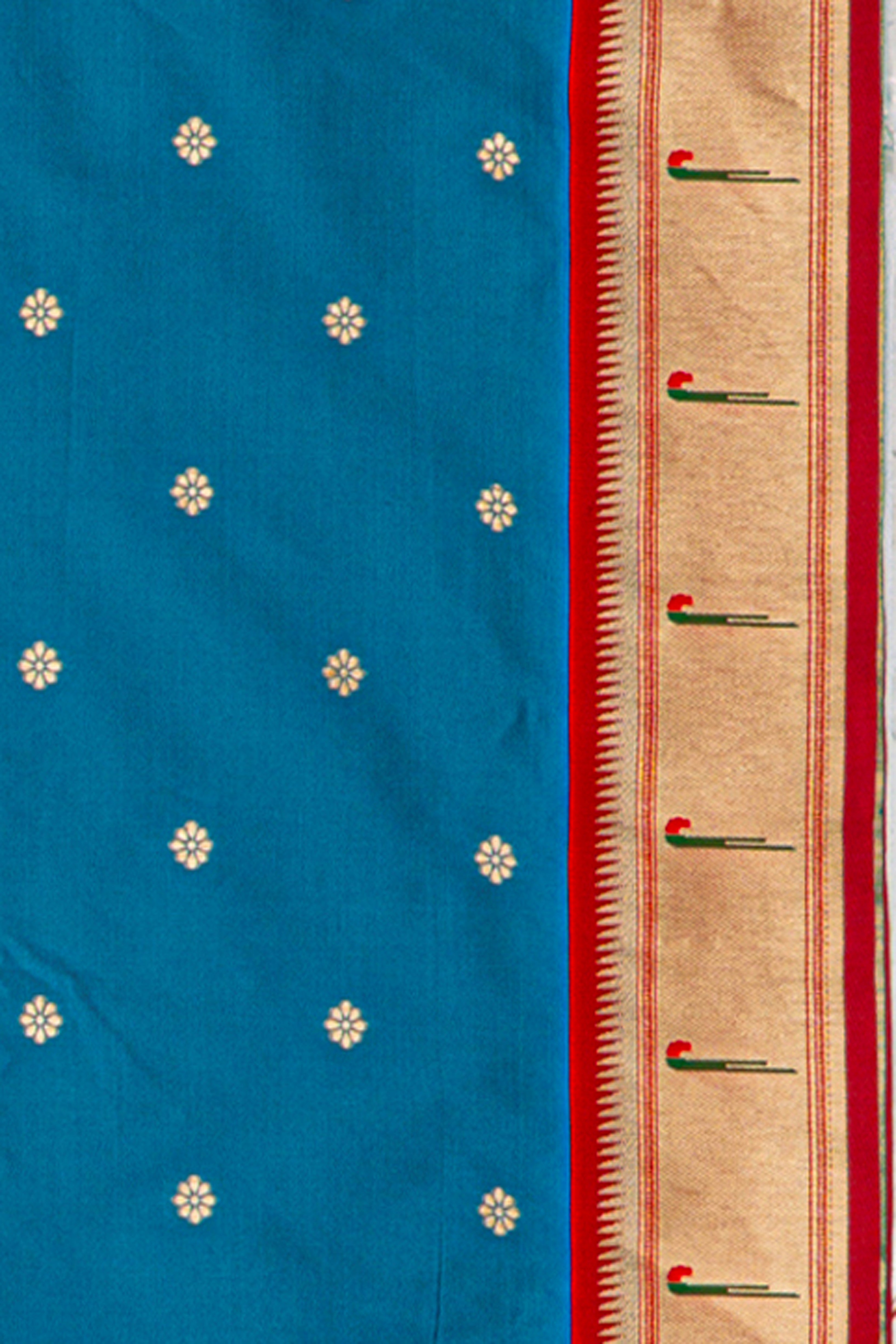 Blue Katan Silk Pathani with Munya border