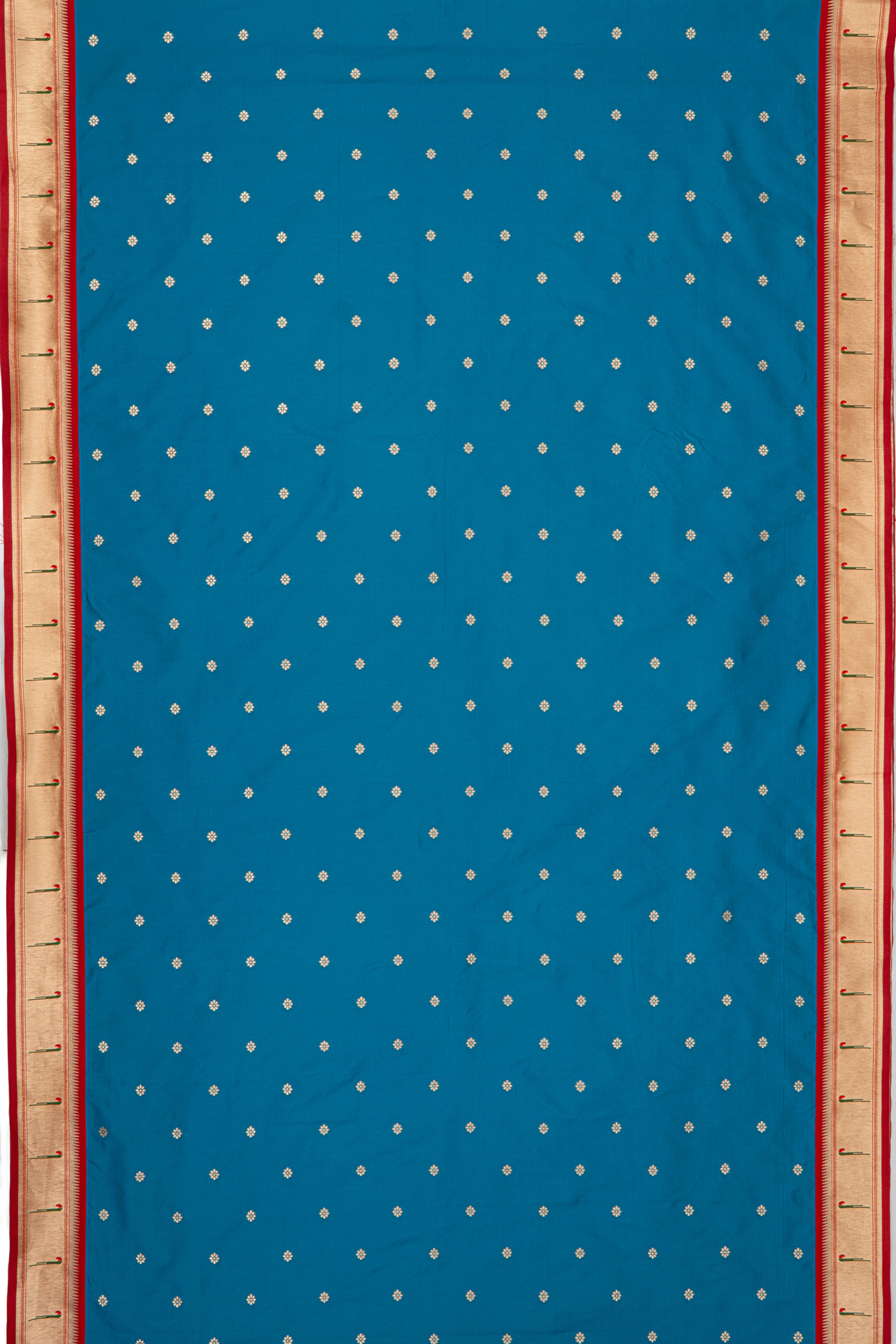 Blue Katan Silk Pathani with Munya border