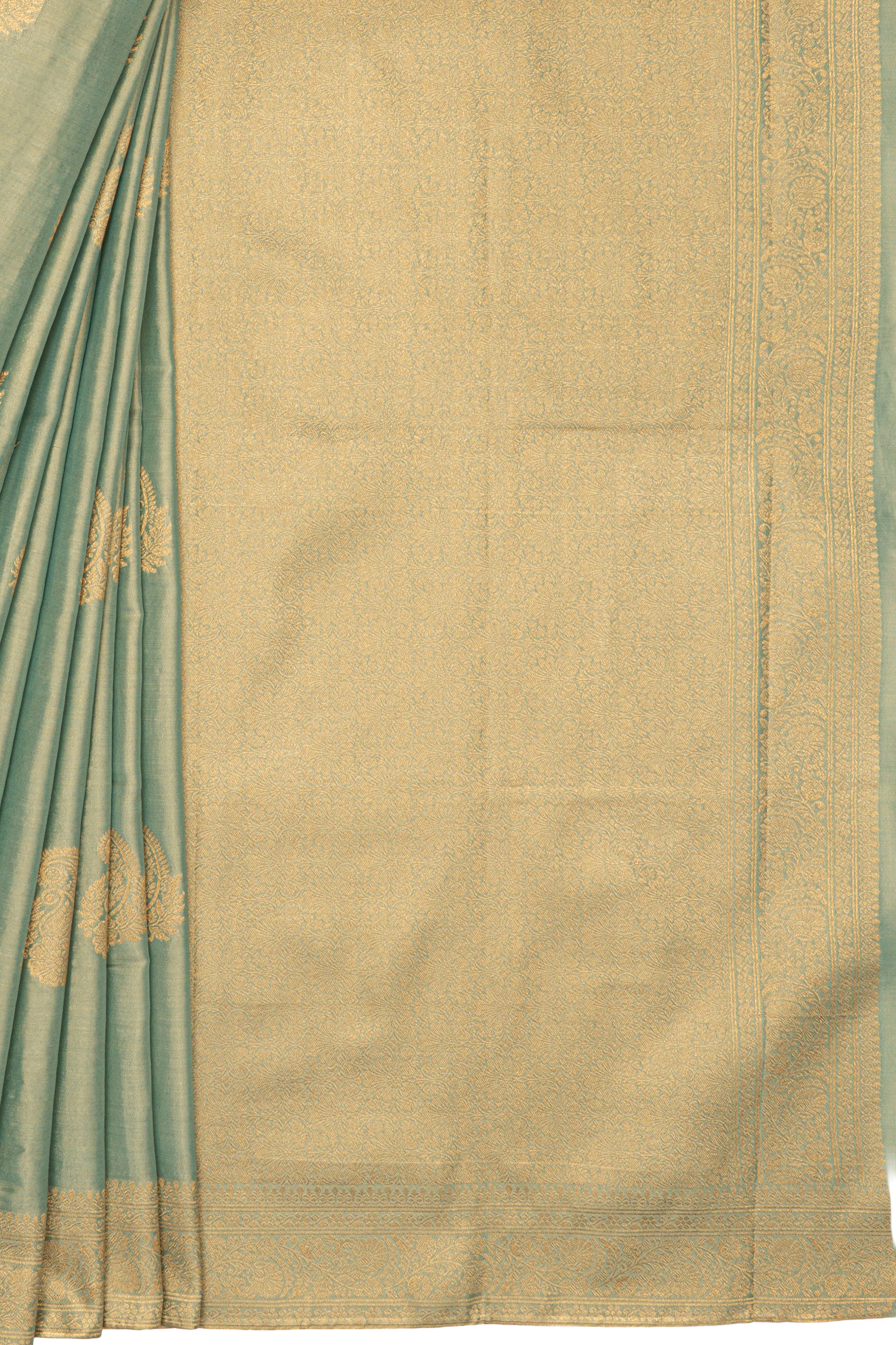 Pastel Blue Tissue Silk Kanjivaram Saree