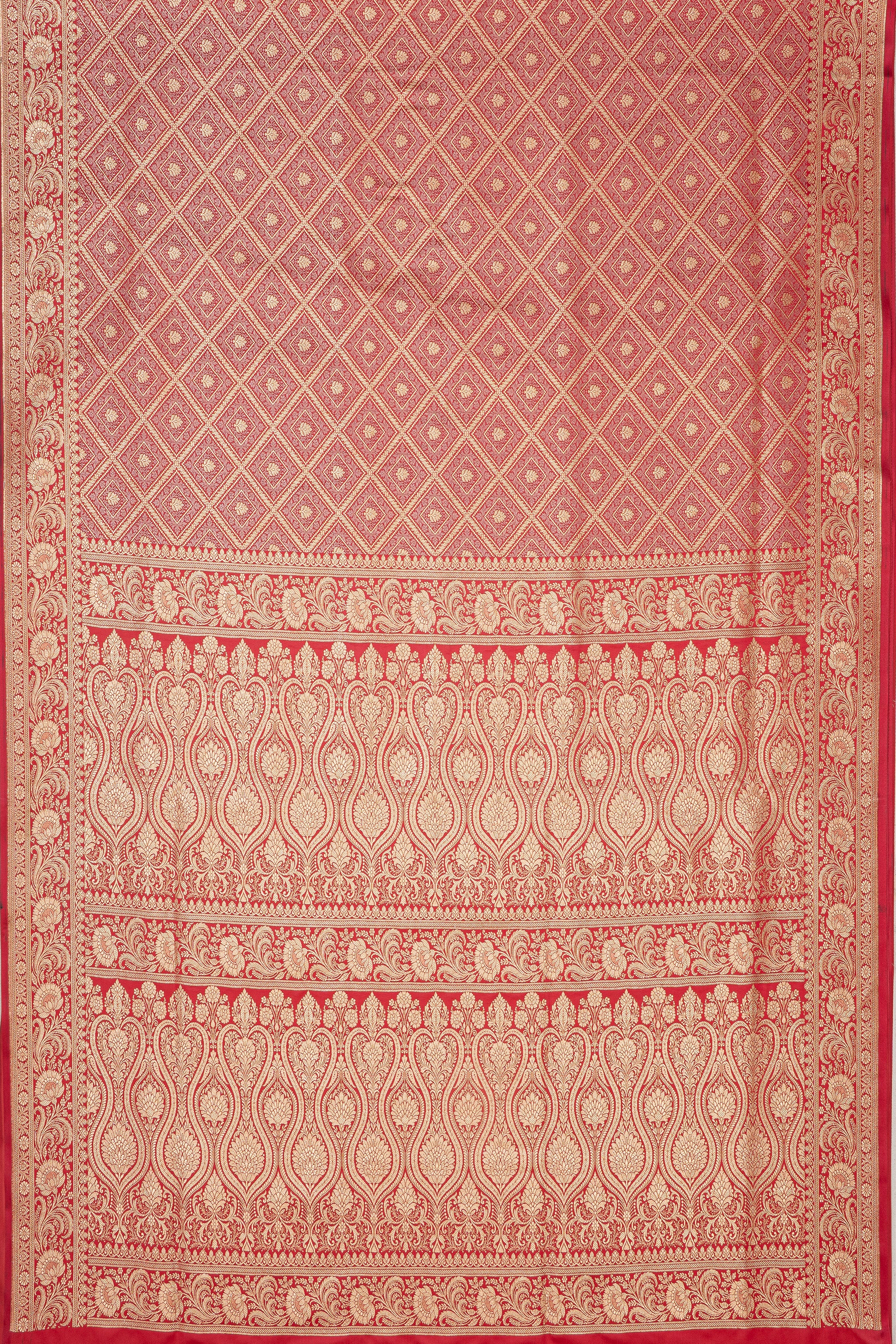 Pink Katan Silk Banarasi Brocade Saree