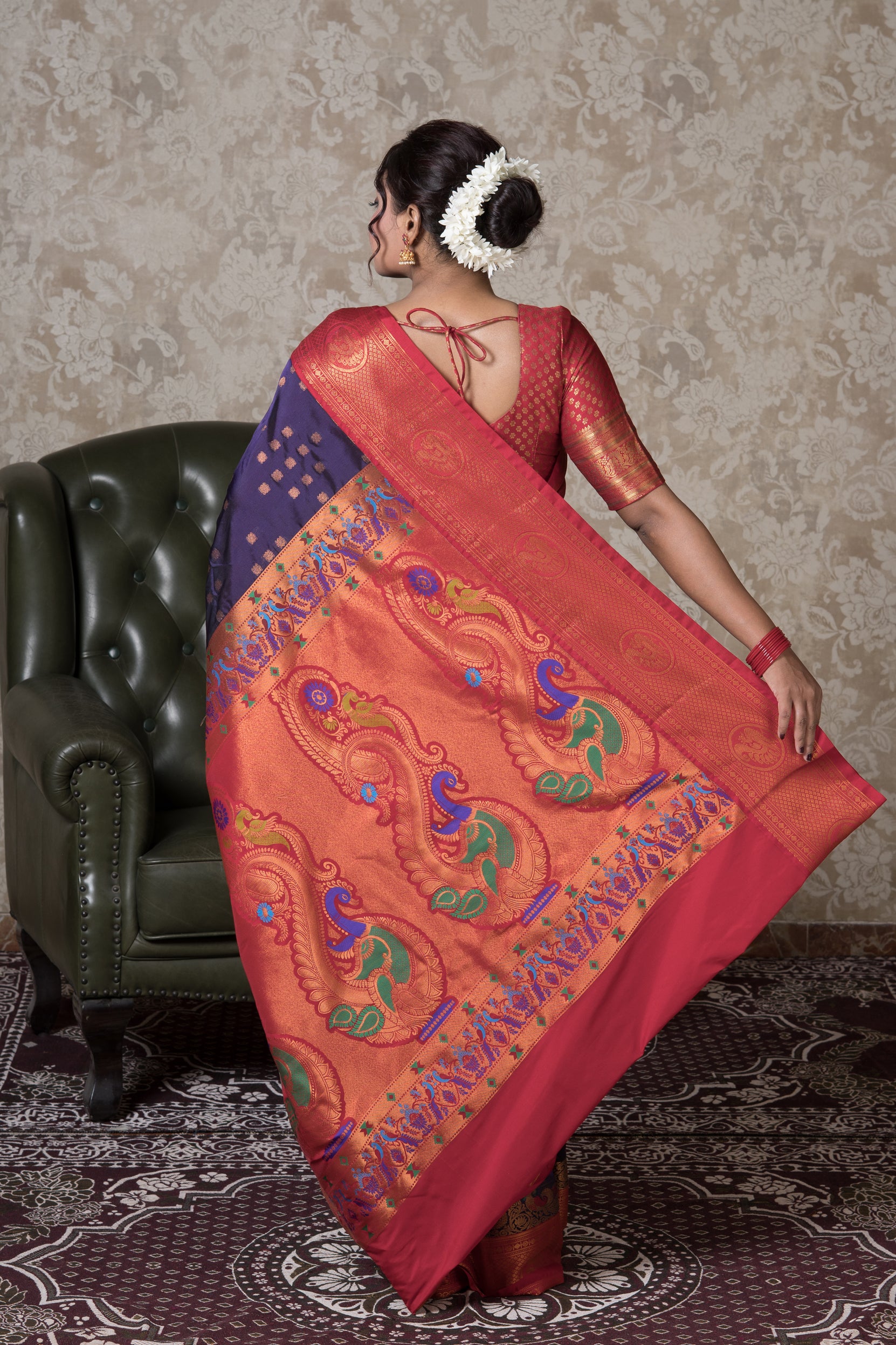 Purple Apurva Silk Kanjivaram Saree