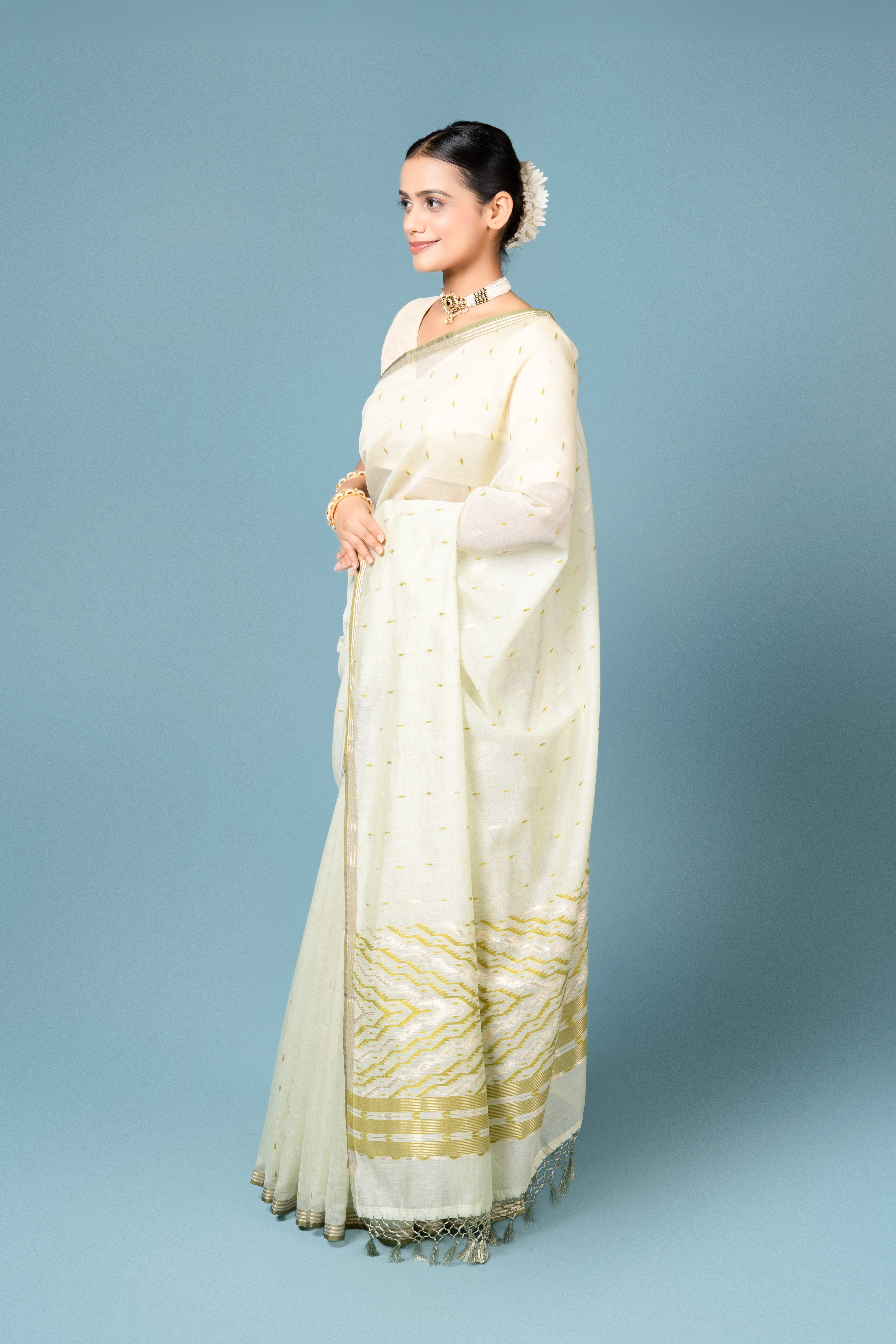 Light Green Cotton Saree