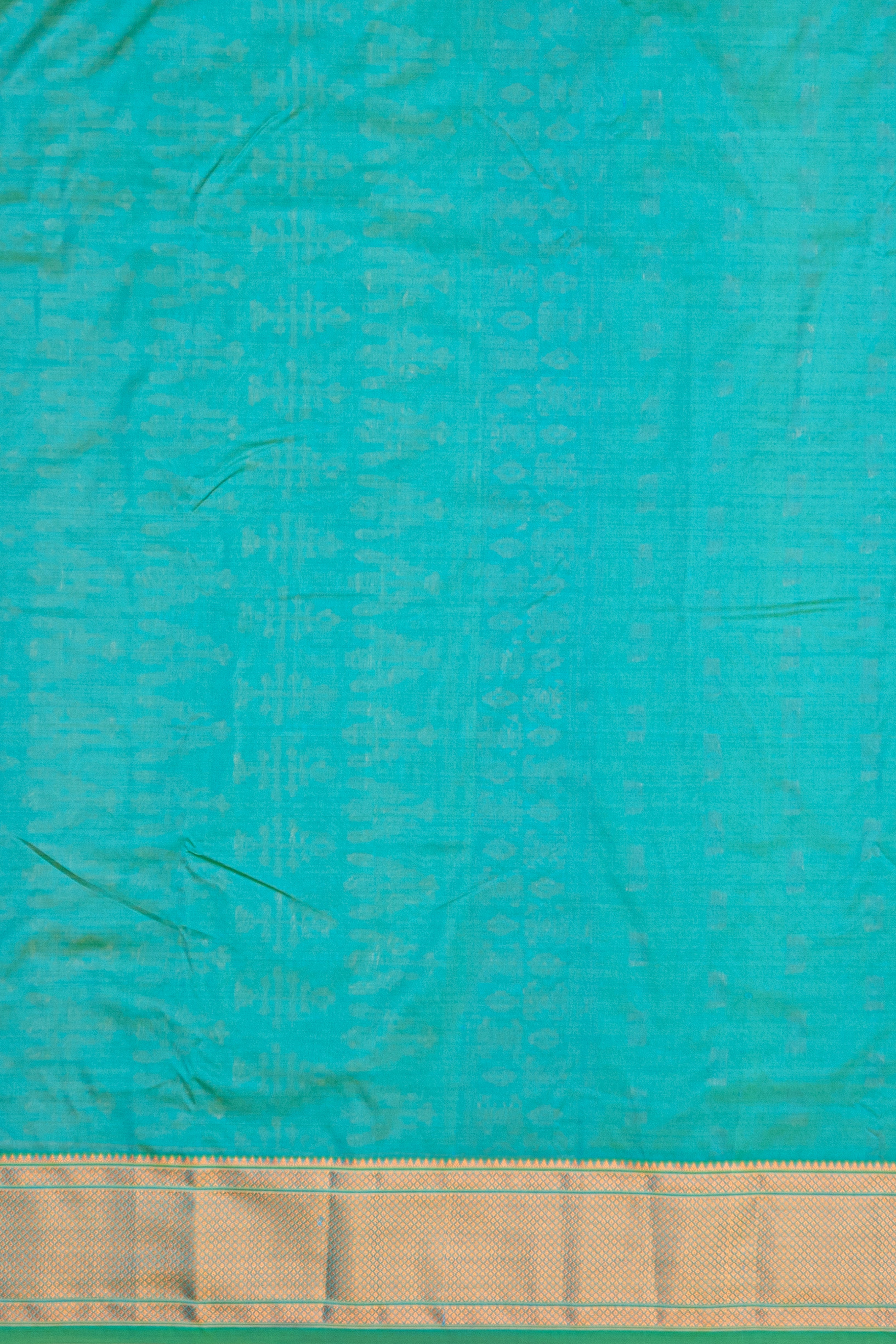 Turquoise Apurva Silk Paithani Saree with Chattai border