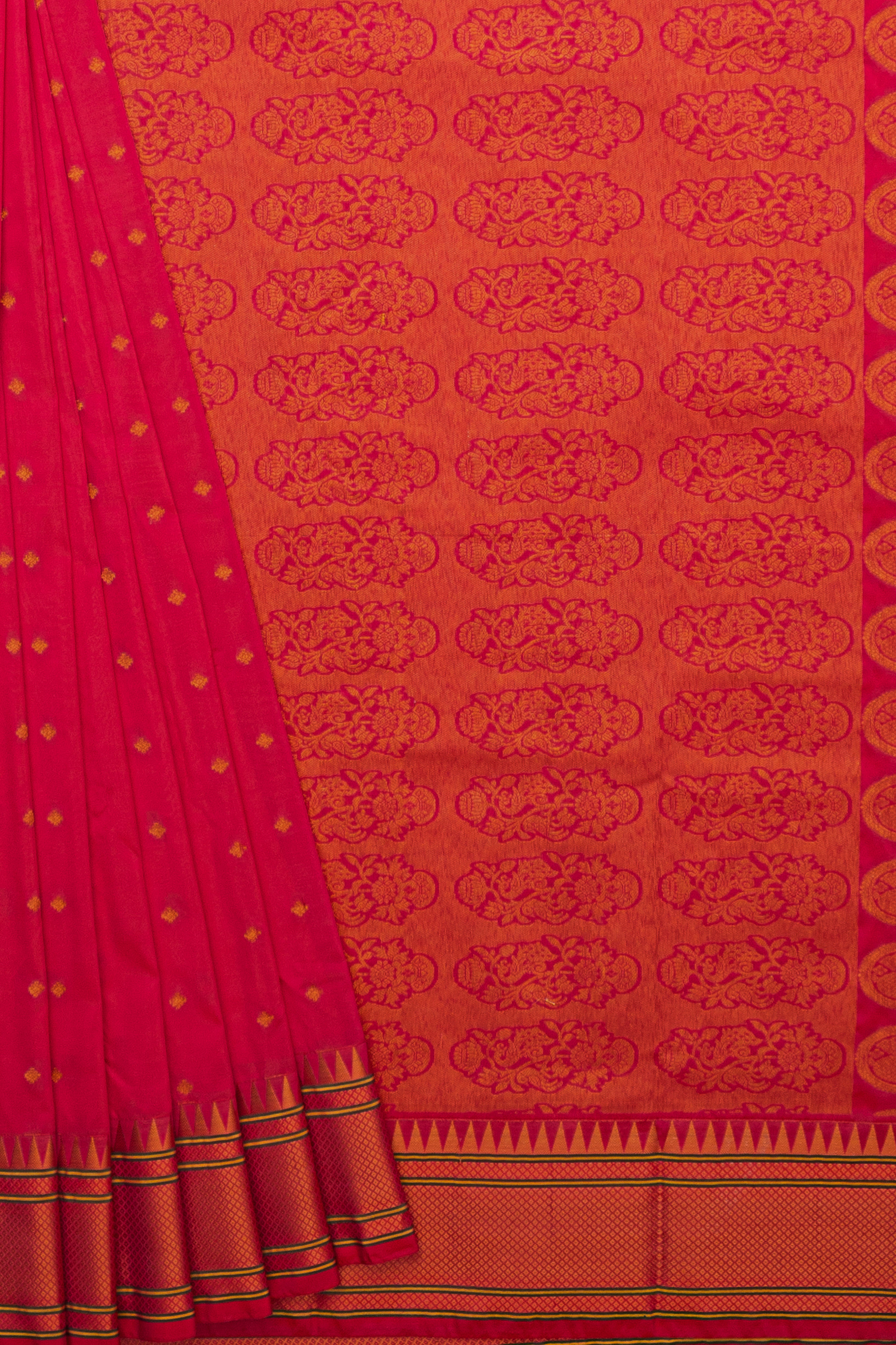 Rose Apurva Silk Paithani Saree with Chattai border