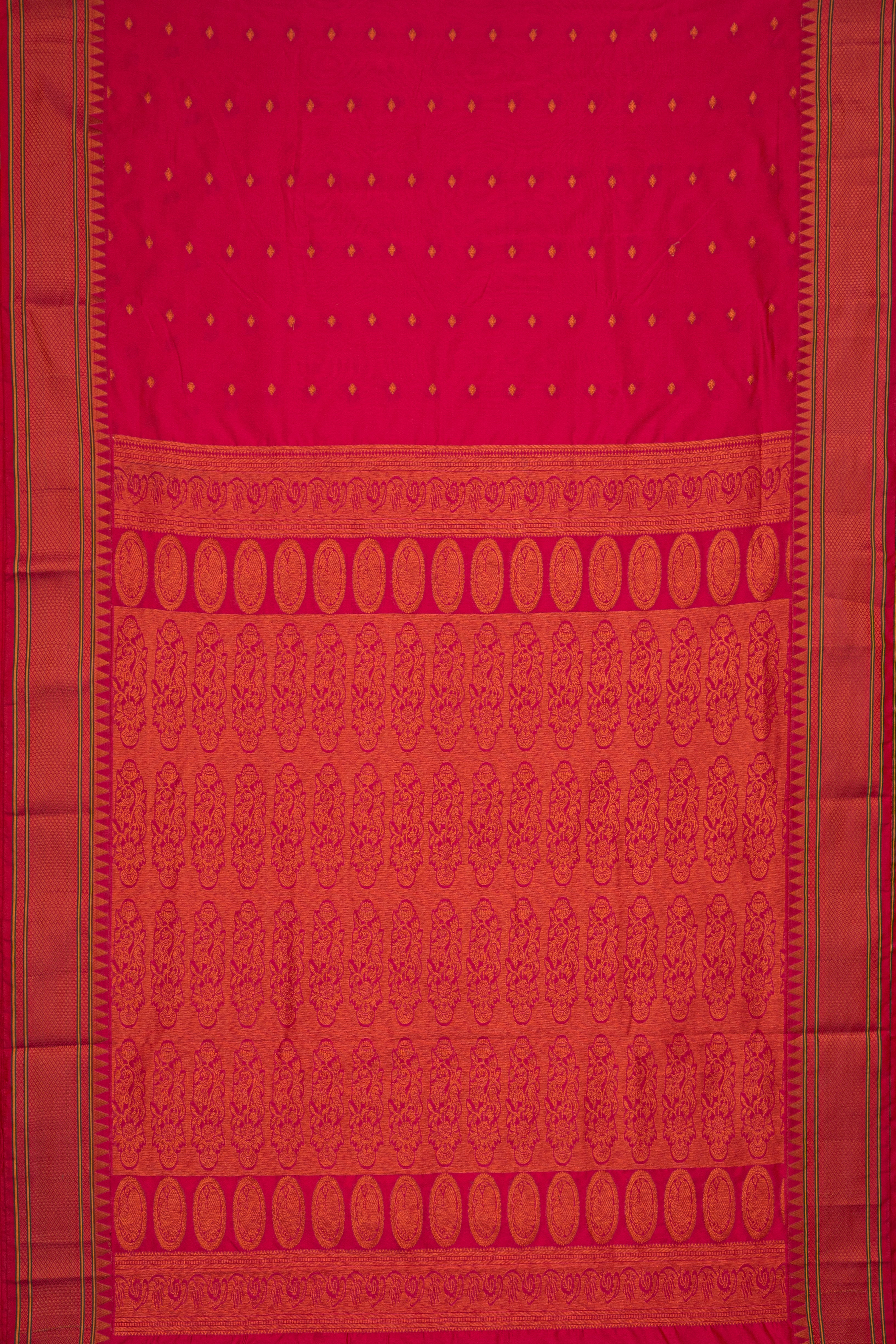 Rose Apurva Silk Paithani Saree with Chattai border