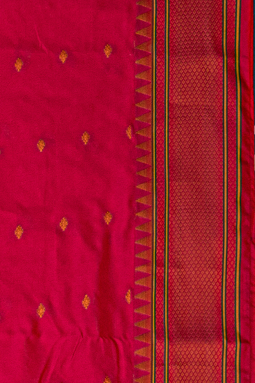 Rose Apurva Silk Paithani Saree with Chattai border