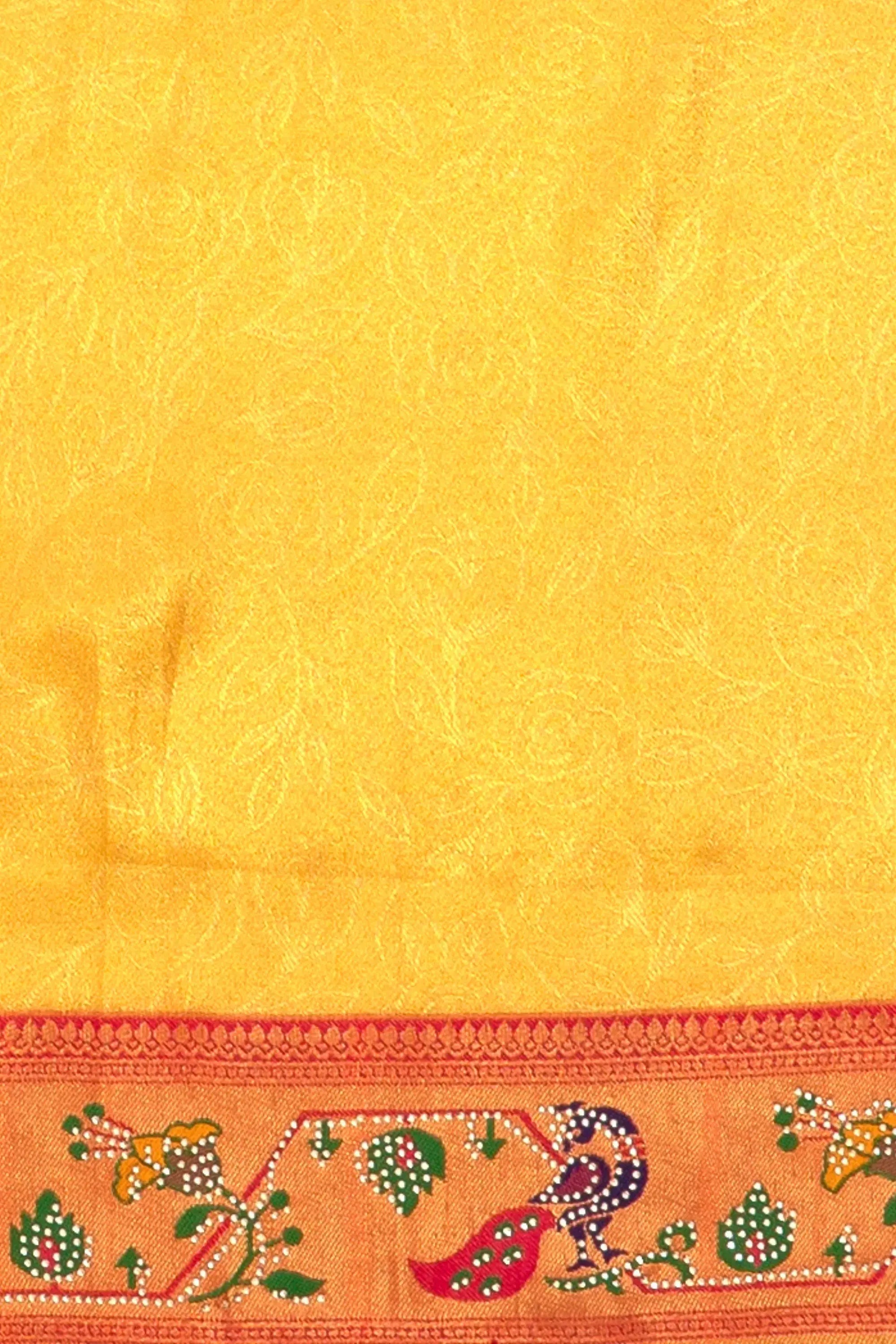 Gold Tissue Silk Paithani with Stonework on Pallu and Border