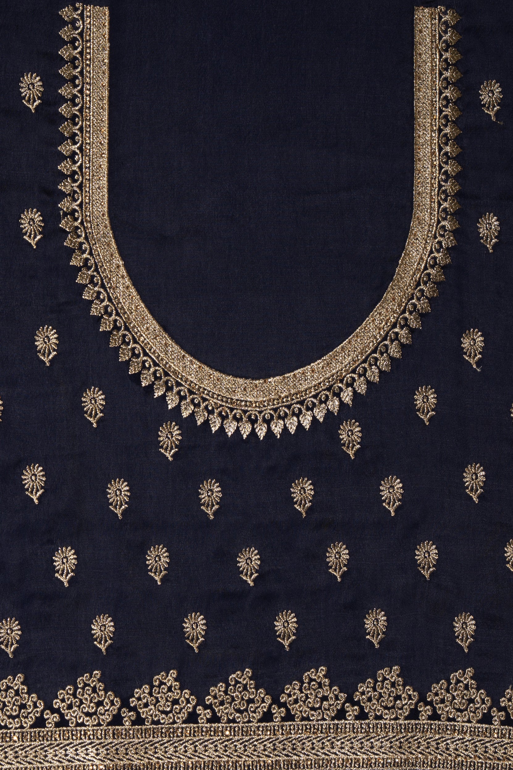 Dark Blue Soft Silk Saree With Stonework