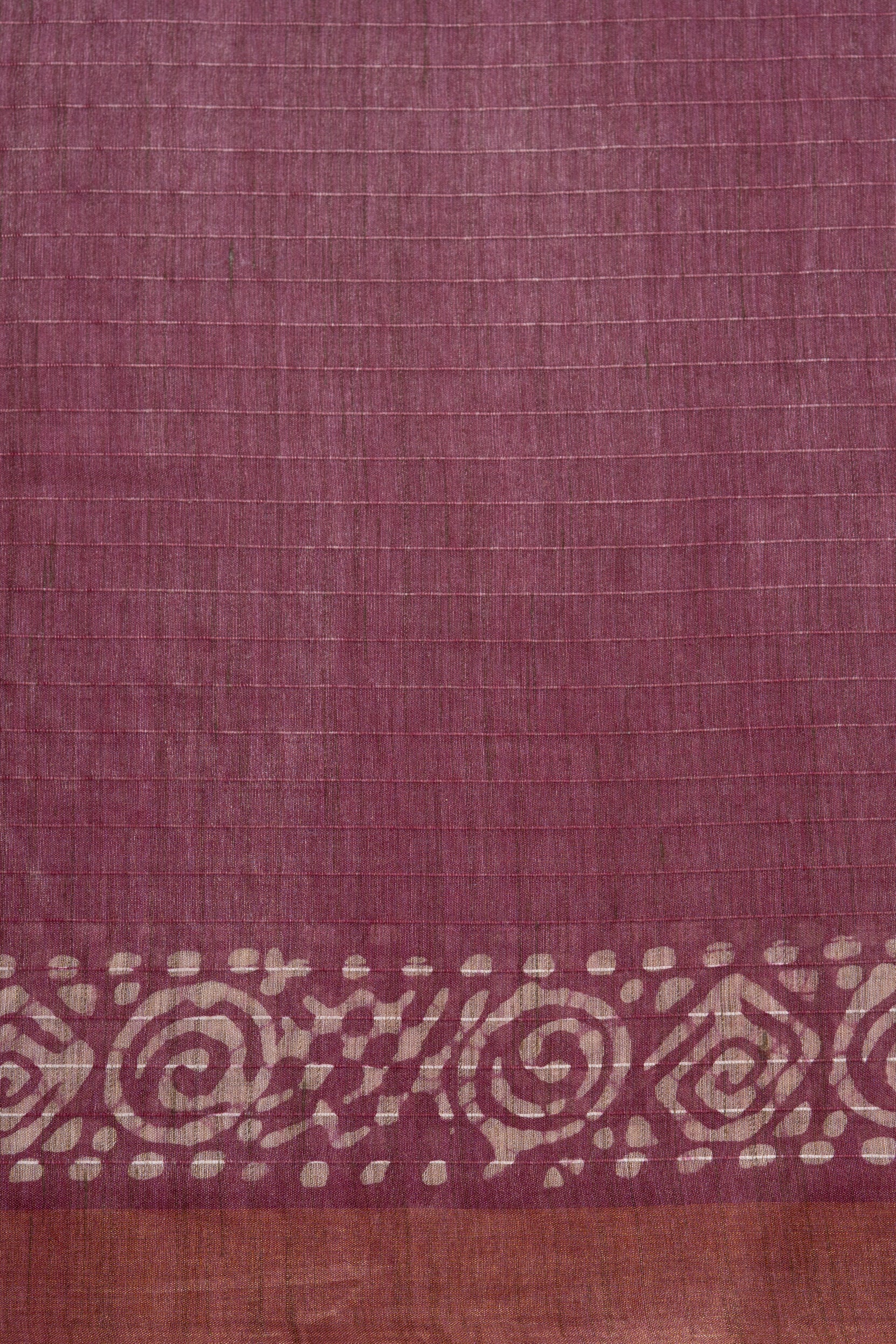Pink Tussar Silk Saree with Batik Print