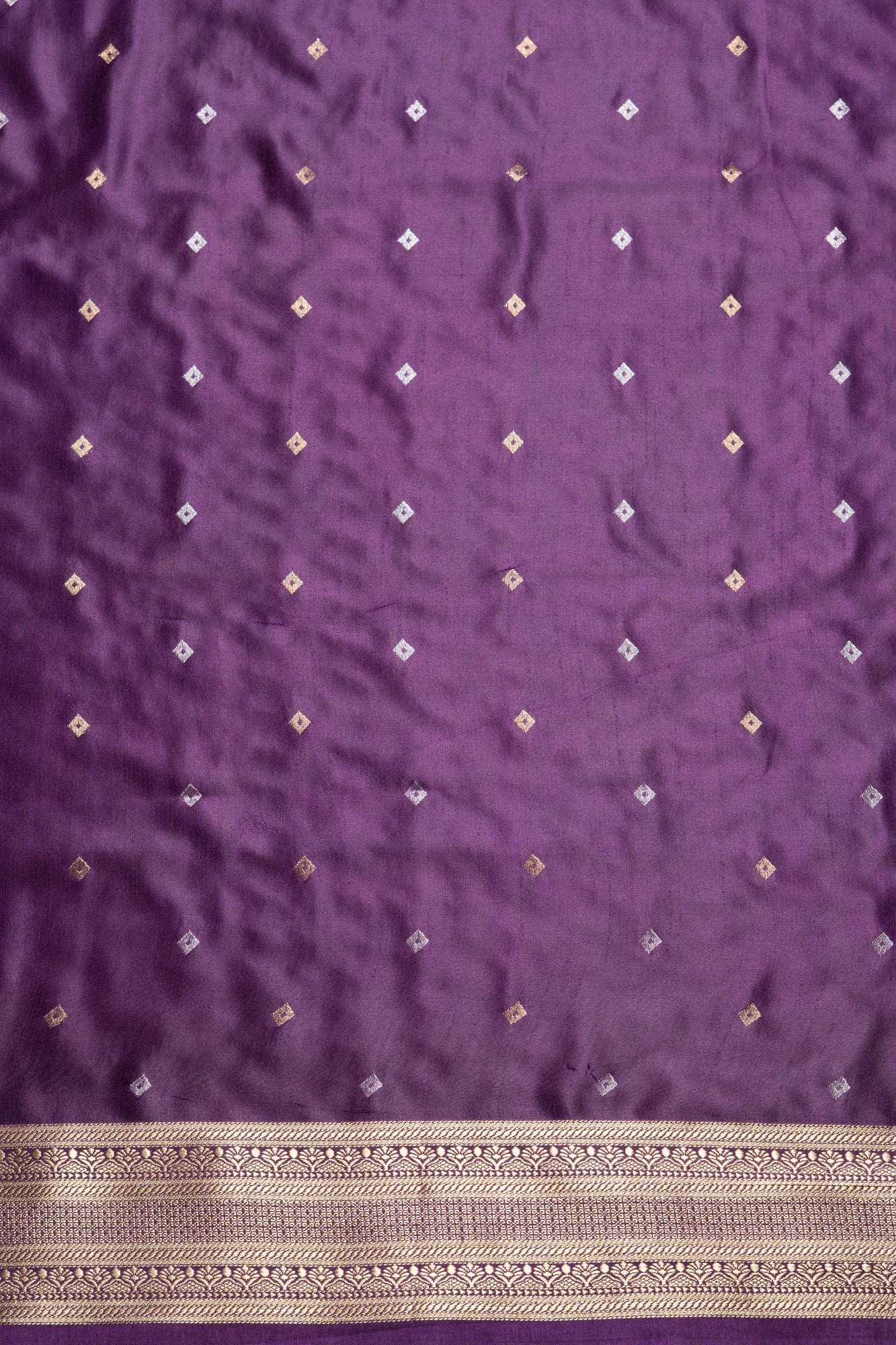 Purple Katan Silk Banarasi Saree