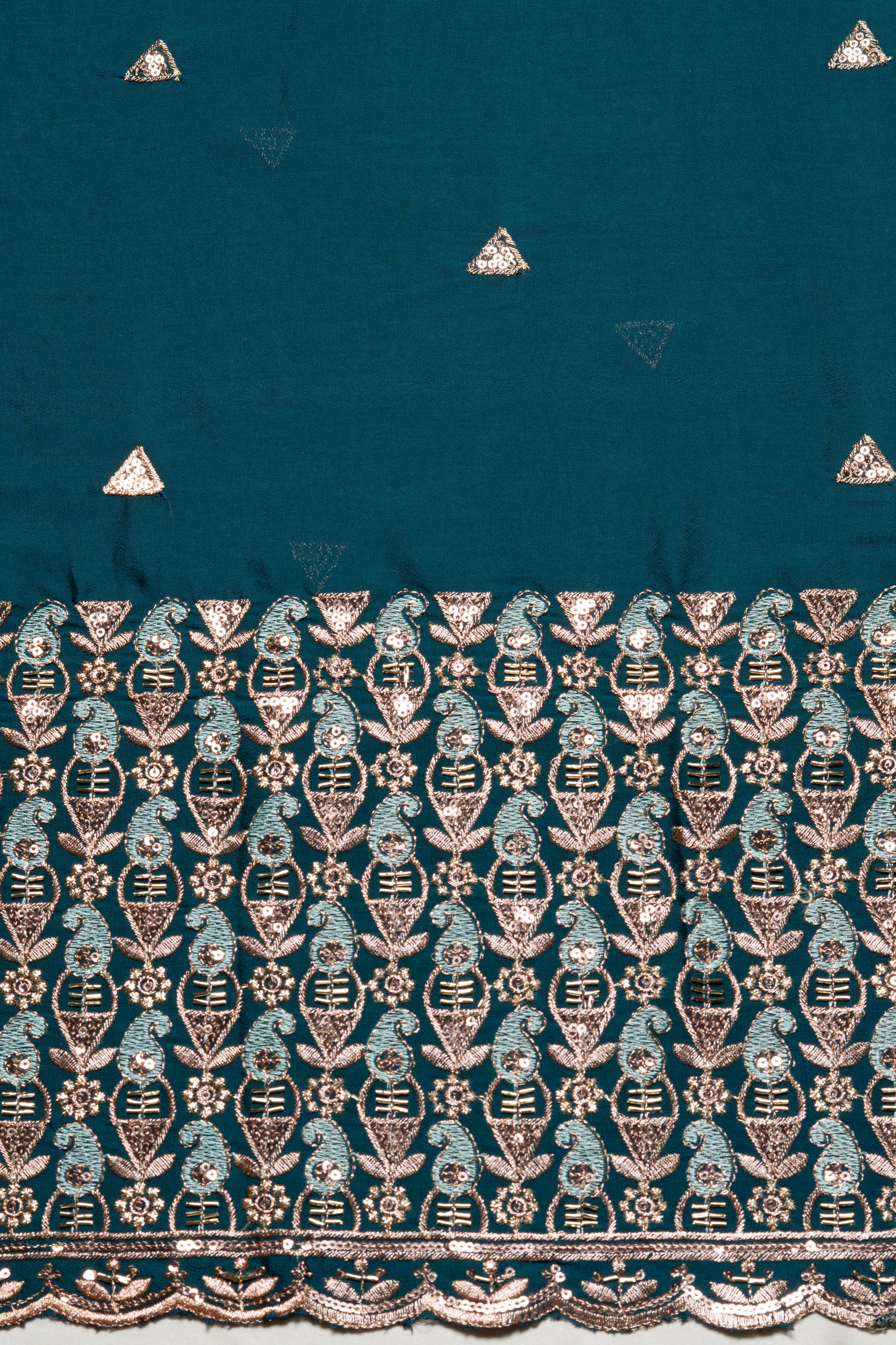 Sea Green Chiffon Saree with Sparkle Work