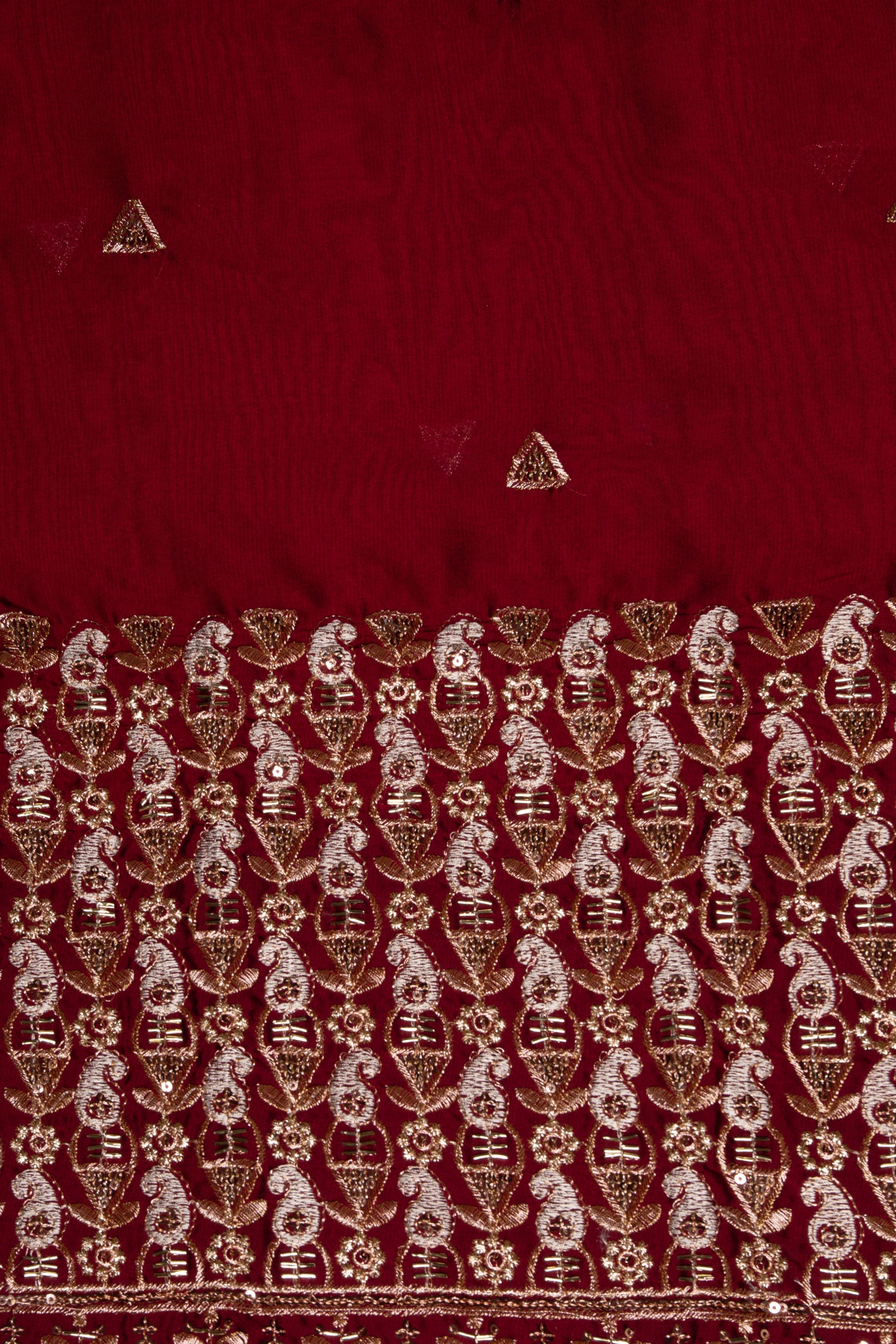 Cream Chiffon Saree with Sparkle Work