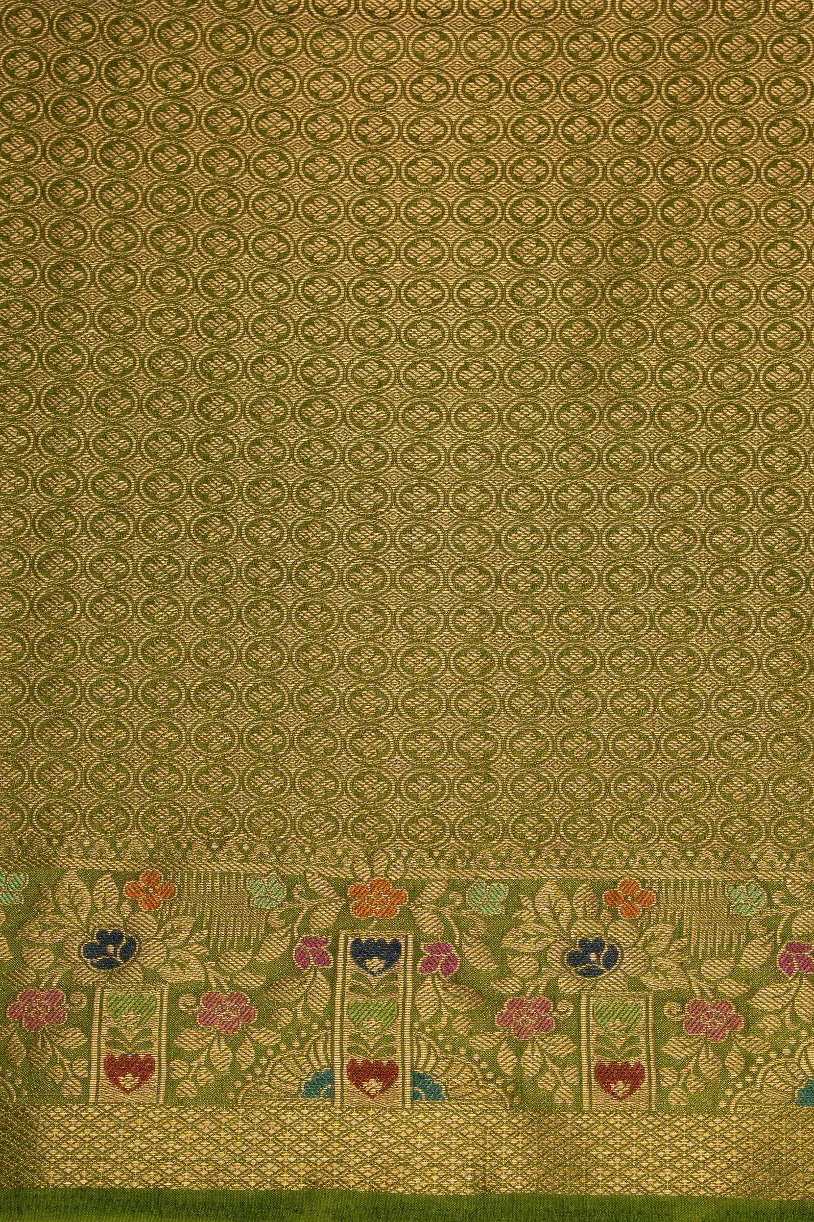 Green Tussar Silk Saree