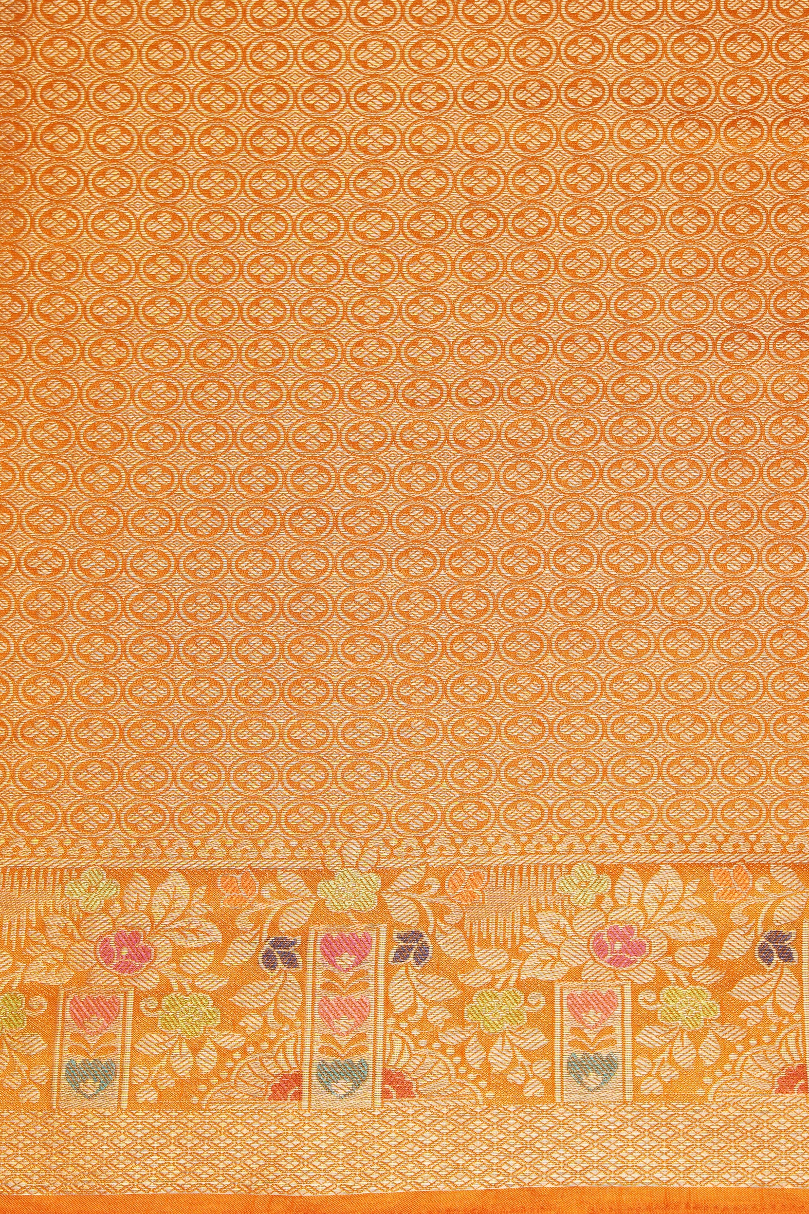 Mustard Tussar Silk Saree