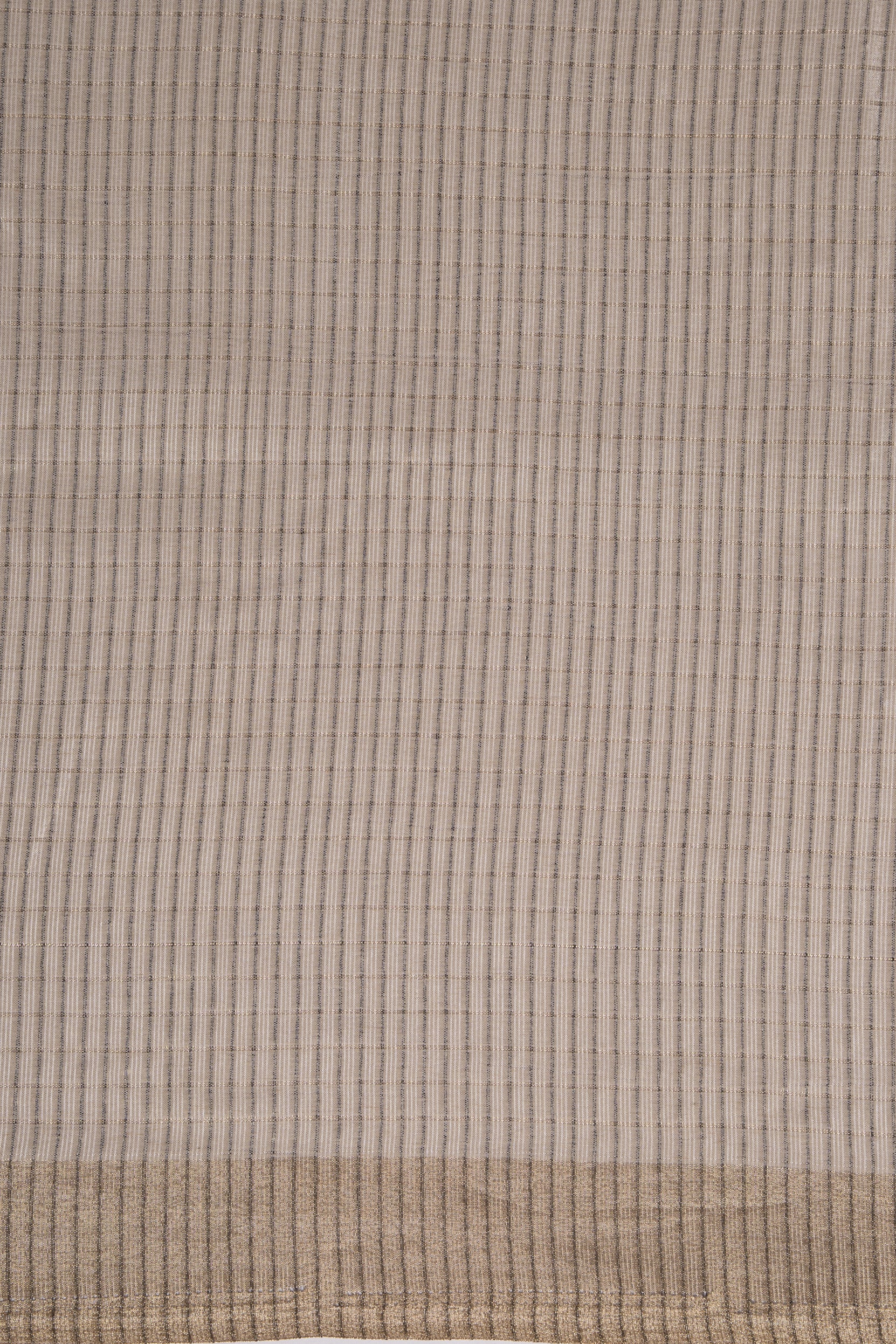 Cream Tussar Silk Saree with Thread Work