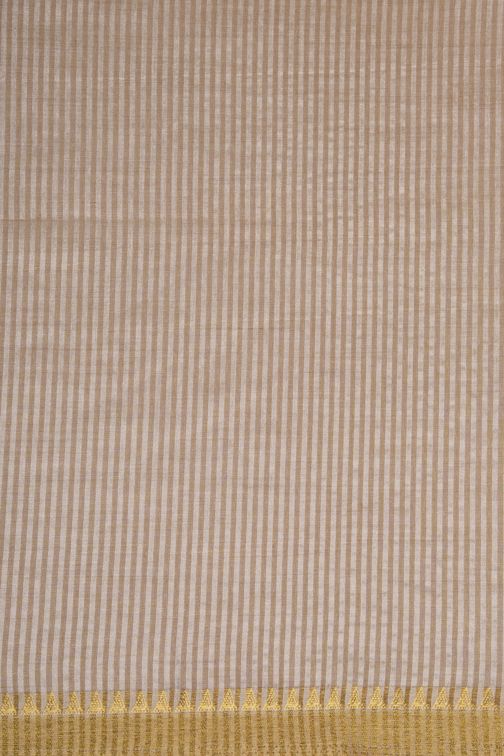 Cream Tussar Silk Saree With Waril Work