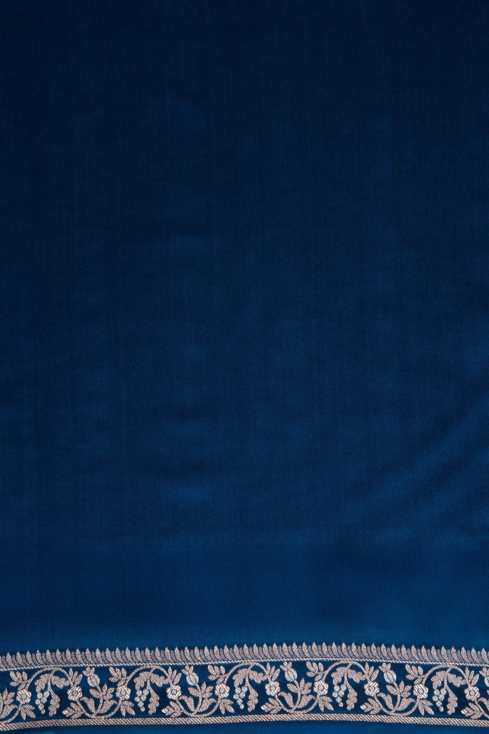 Dark Blue Katan Silk Banarasi Saree