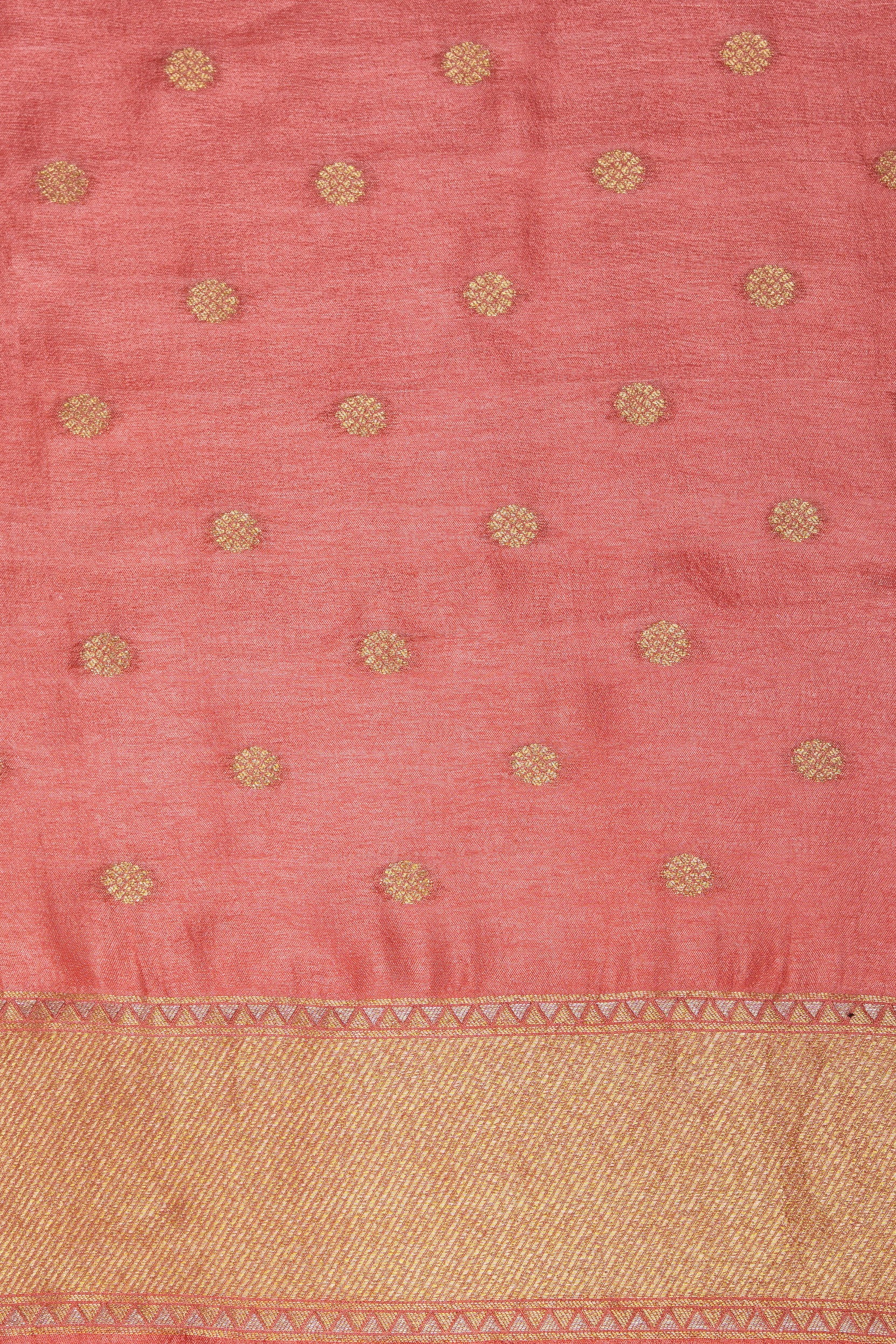 Orange and Green Tissue Silk Saree