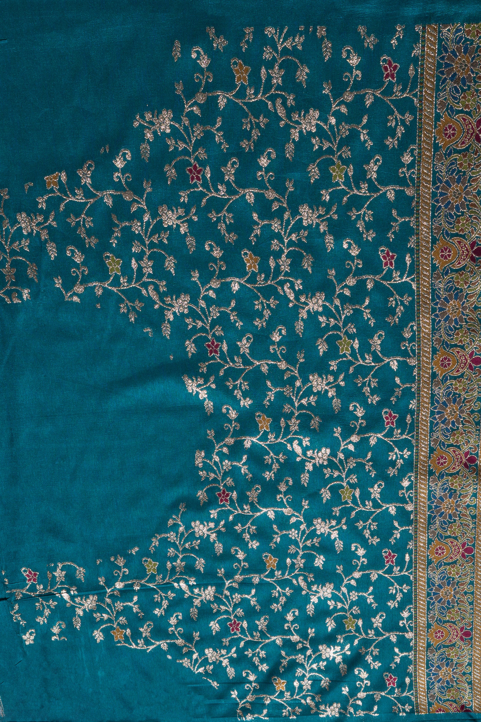 Rama Green Pashmina Saree