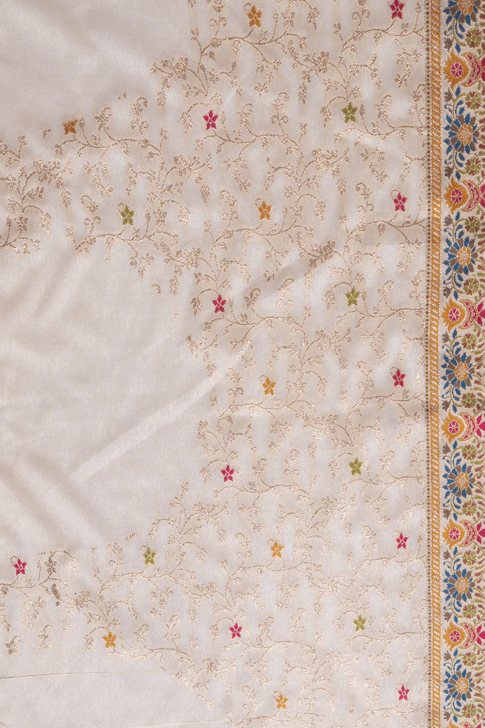 Cream Pashmina Saree