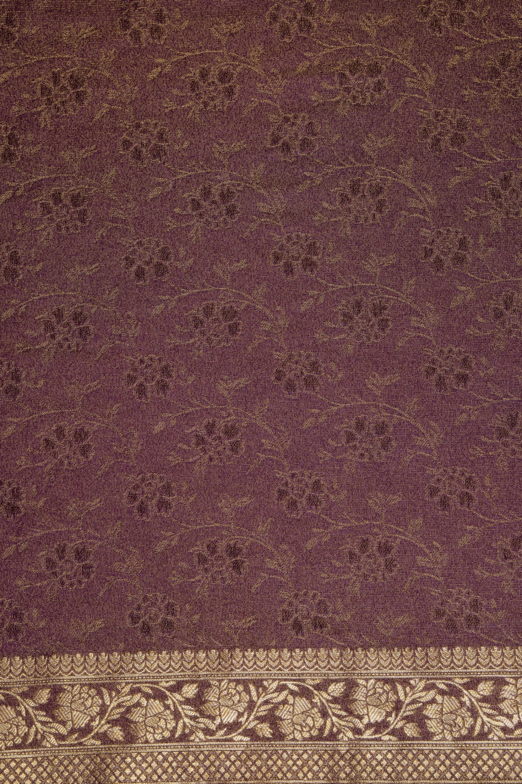 Purple Tissue Silk Saree