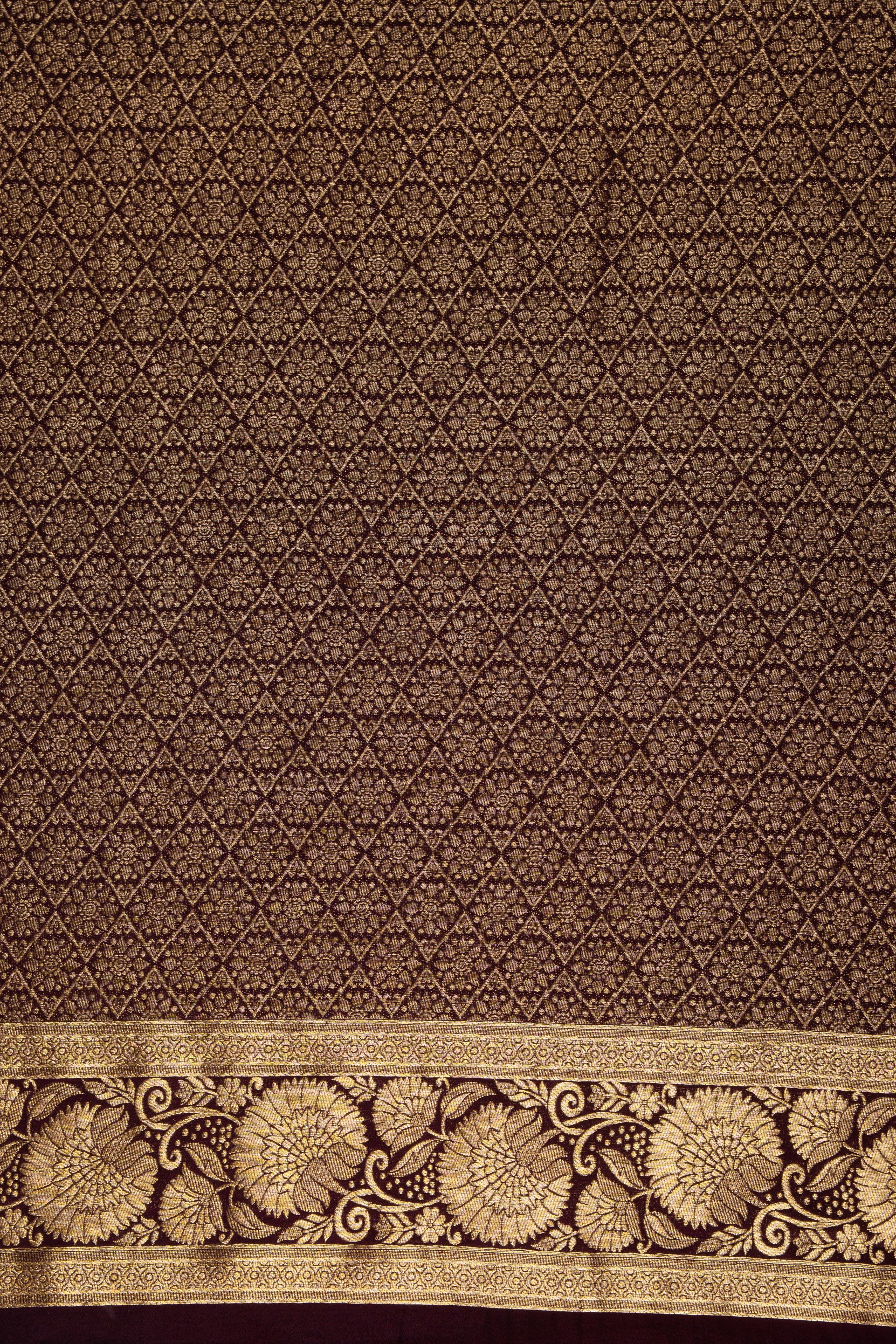 Dark Purple Katan Silk Saree
